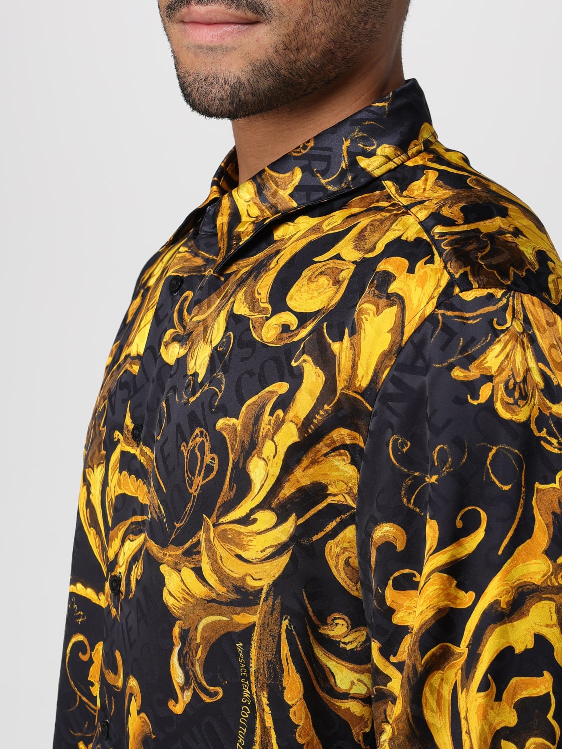 VERSACE JEANS COUTURE SHIRT: Shirt men Versace Jeans Couture, Black - Img 3