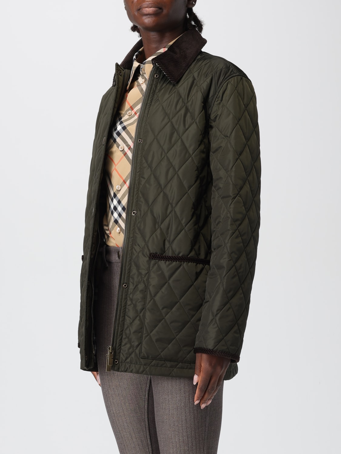 BURBERRY JACKET: Blazer woman Burberry, Green - Img 4