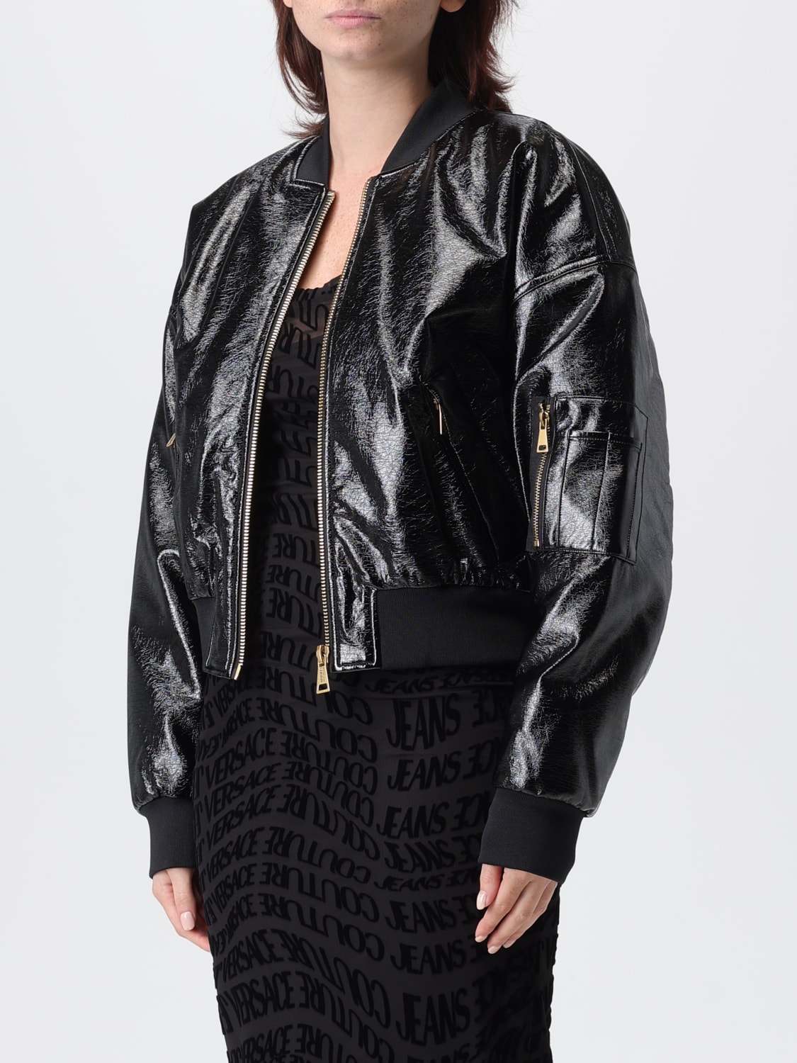 VERSACE JEANS COUTURE CHAQUETA: Chaqueta mujer Versace Jeans Couture, Negro - Img 3
