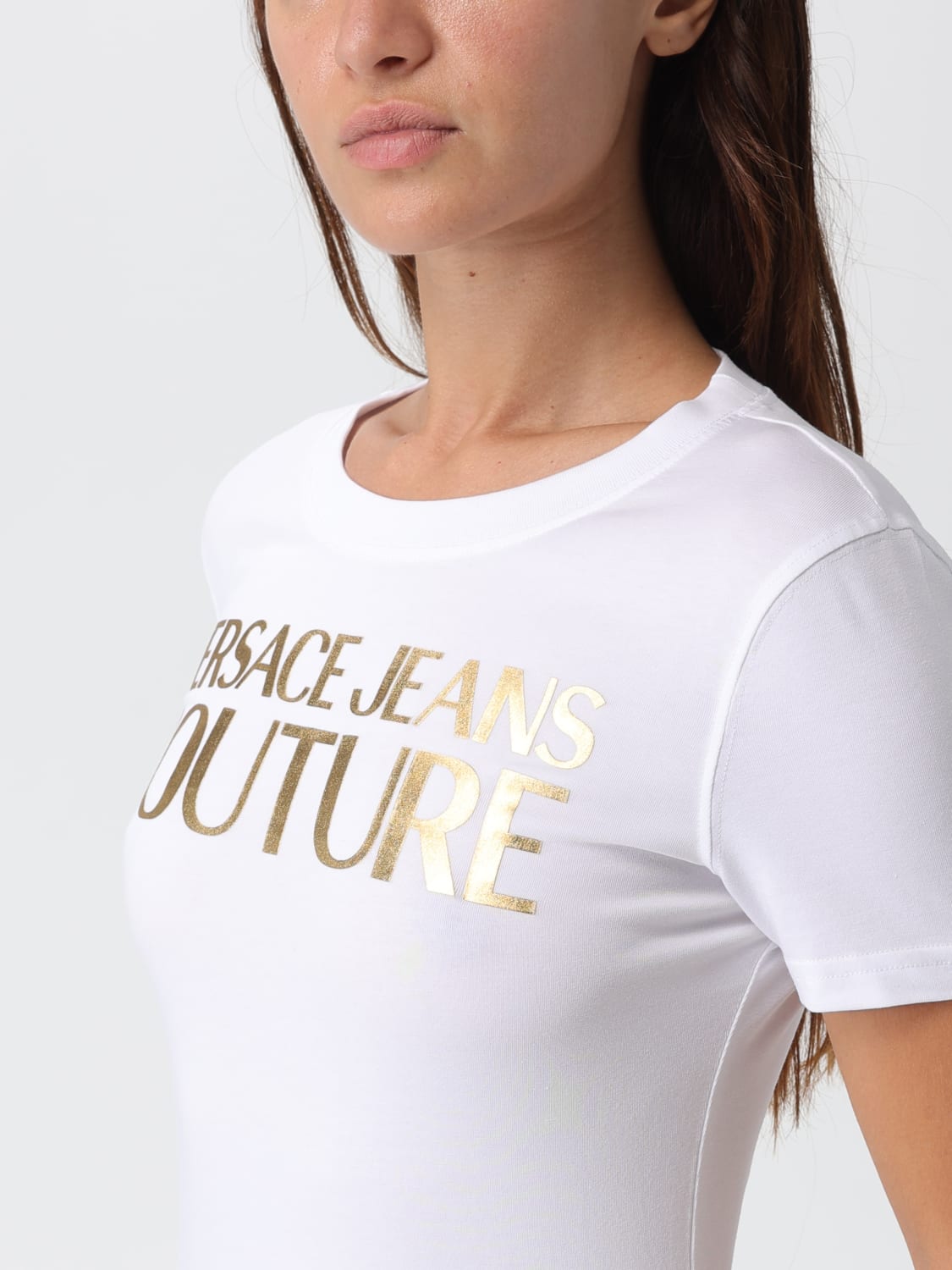 VERSACE JEANS COUTURE CAMISETA: Camiseta mujer Versace Jeans Couture, Blanco - Img 3