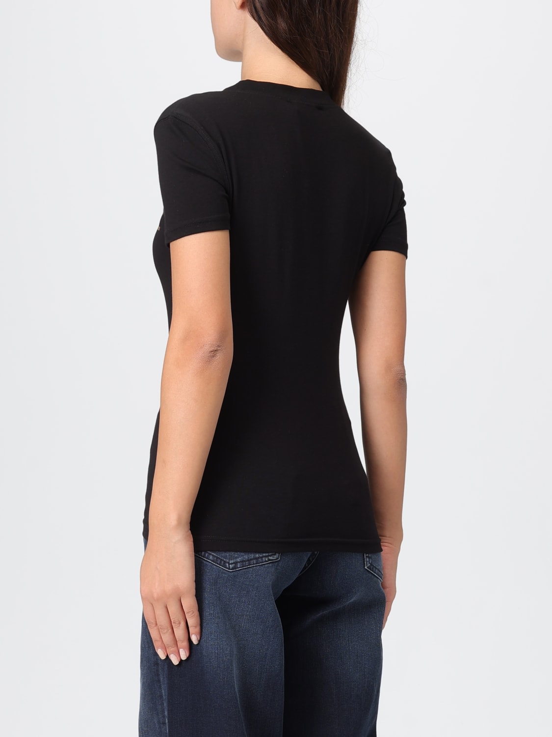 VERSACE JEANS COUTURE CAMISETA: Camiseta mujer Versace Jeans Couture, Negro - Img 2