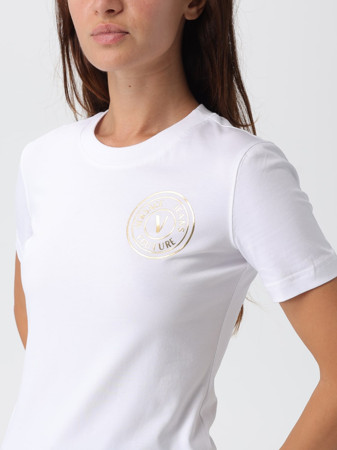 VERSACE JEANS COUTURE CAMISETA: Camiseta mujer Versace Jeans Couture, Blanco - Img 3
