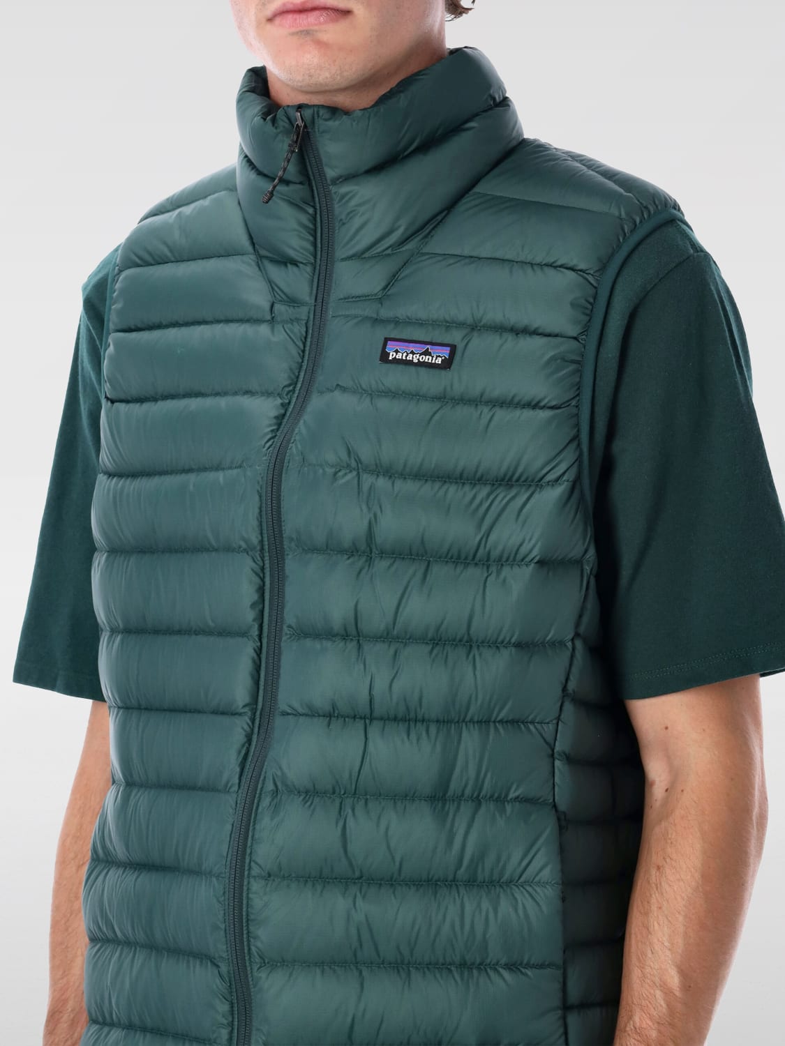 PATAGONIA GILET: Gilet trapuntato Patagonia in nylon riciclato , Verde - Img 3