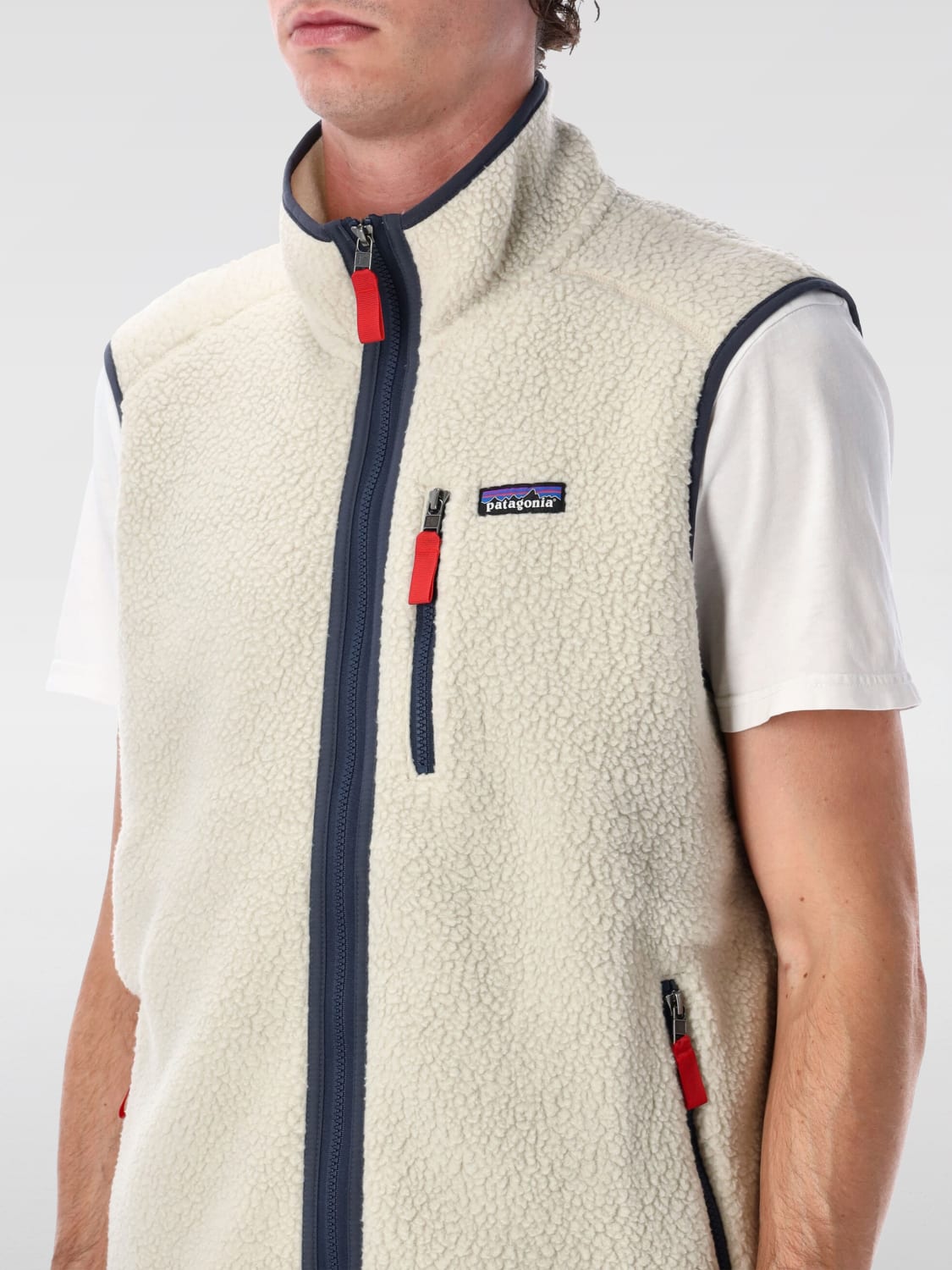 PATAGONIA SUIT VEST: Patagonia fleece vest, White - Img 3