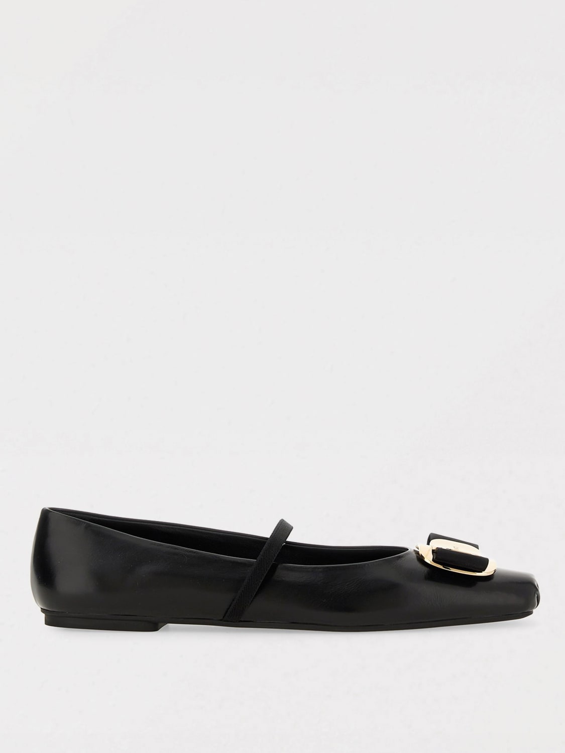 FERRAGAMO BALLET FLAT: Flat shoes woman Ferragamo, Black - Img 1