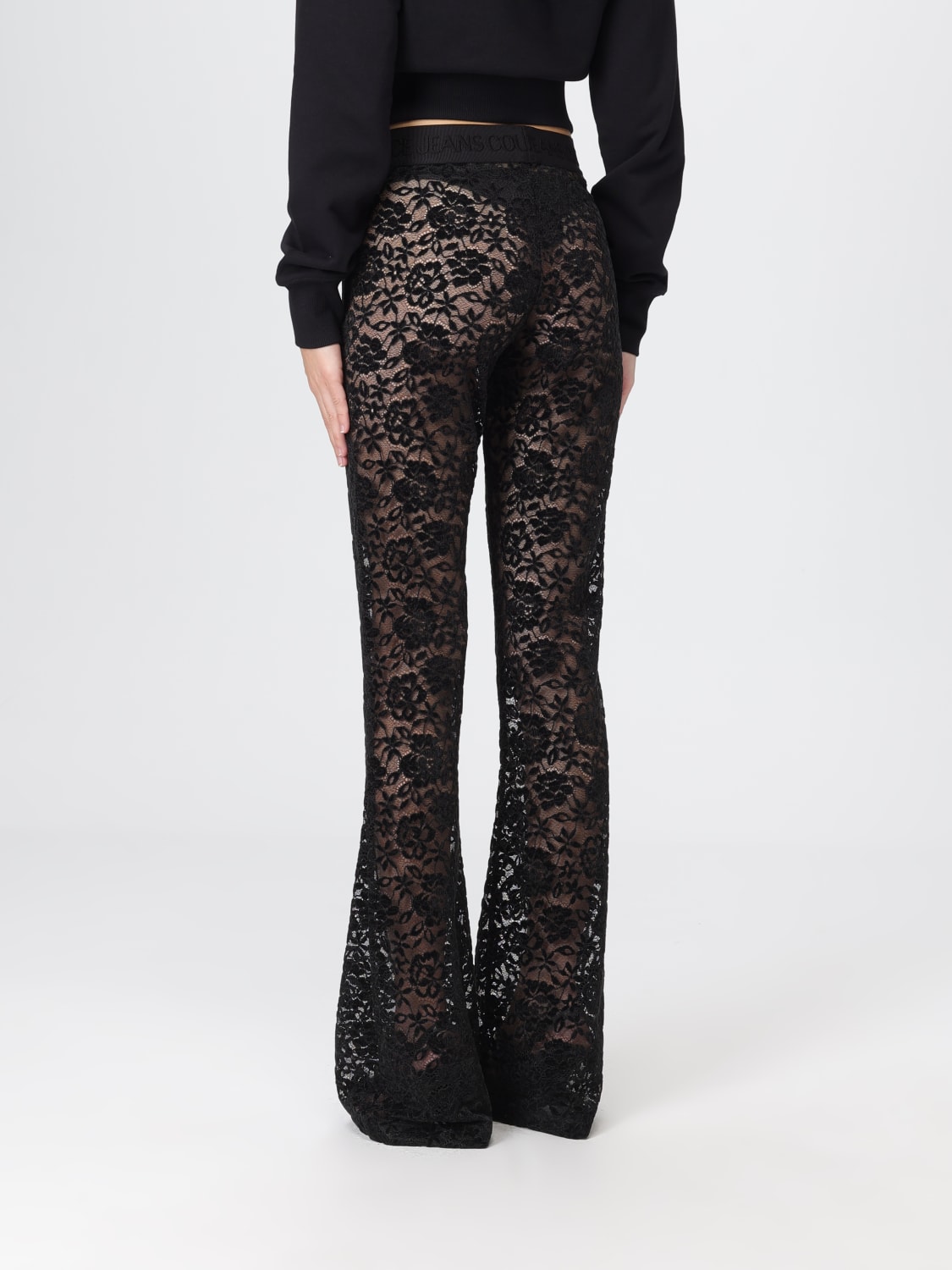 VERSACE JEANS COUTURE PANTS: Pants woman Versace Jeans Couture, Black - Img 2