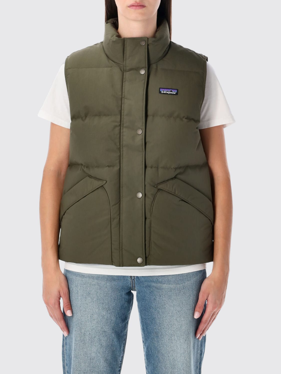 PATAGONIA GILET: Gilet Patagonia in nylon riciclato, Verde - Img 1