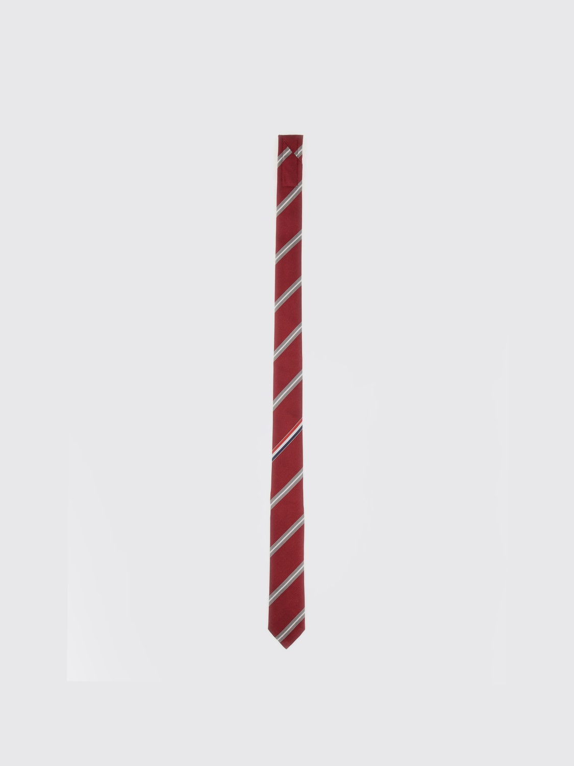 THOM BROWNE TIE: Tie men Thom Browne, Burgundy - Img 1