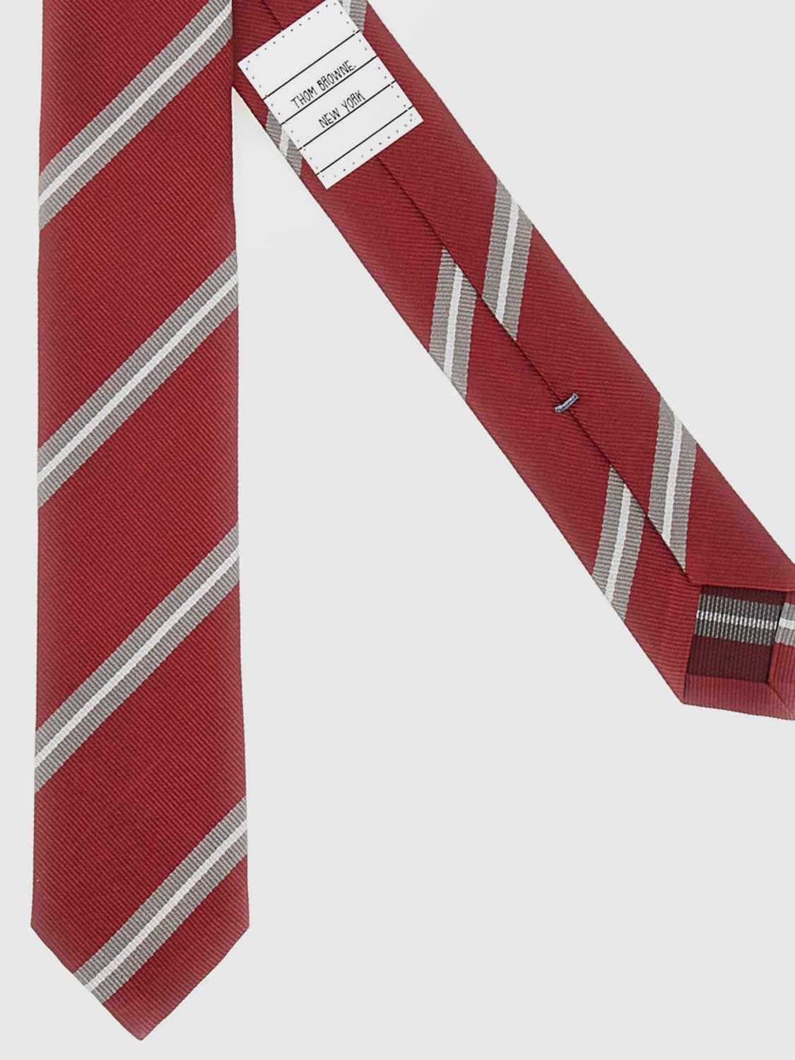 THOM BROWNE TIE: Tie men Thom Browne, Burgundy - Img 2