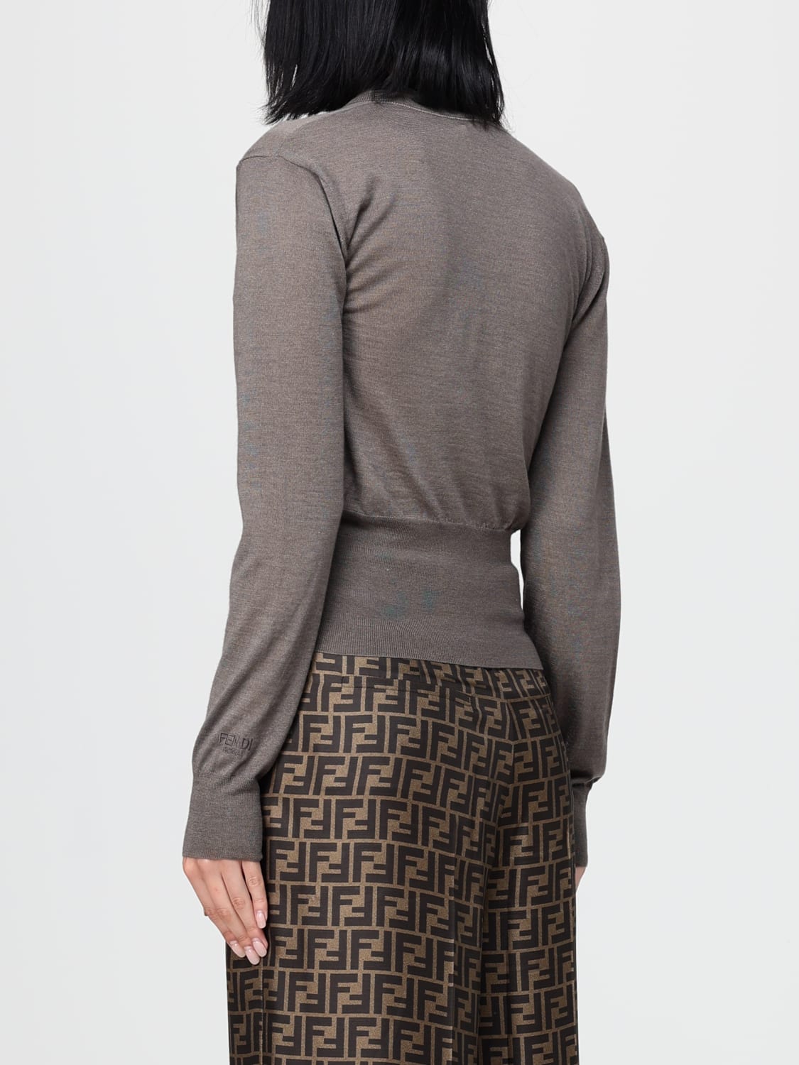 FENDI SWEATER: Top woman Fendi, Grey - Img 3