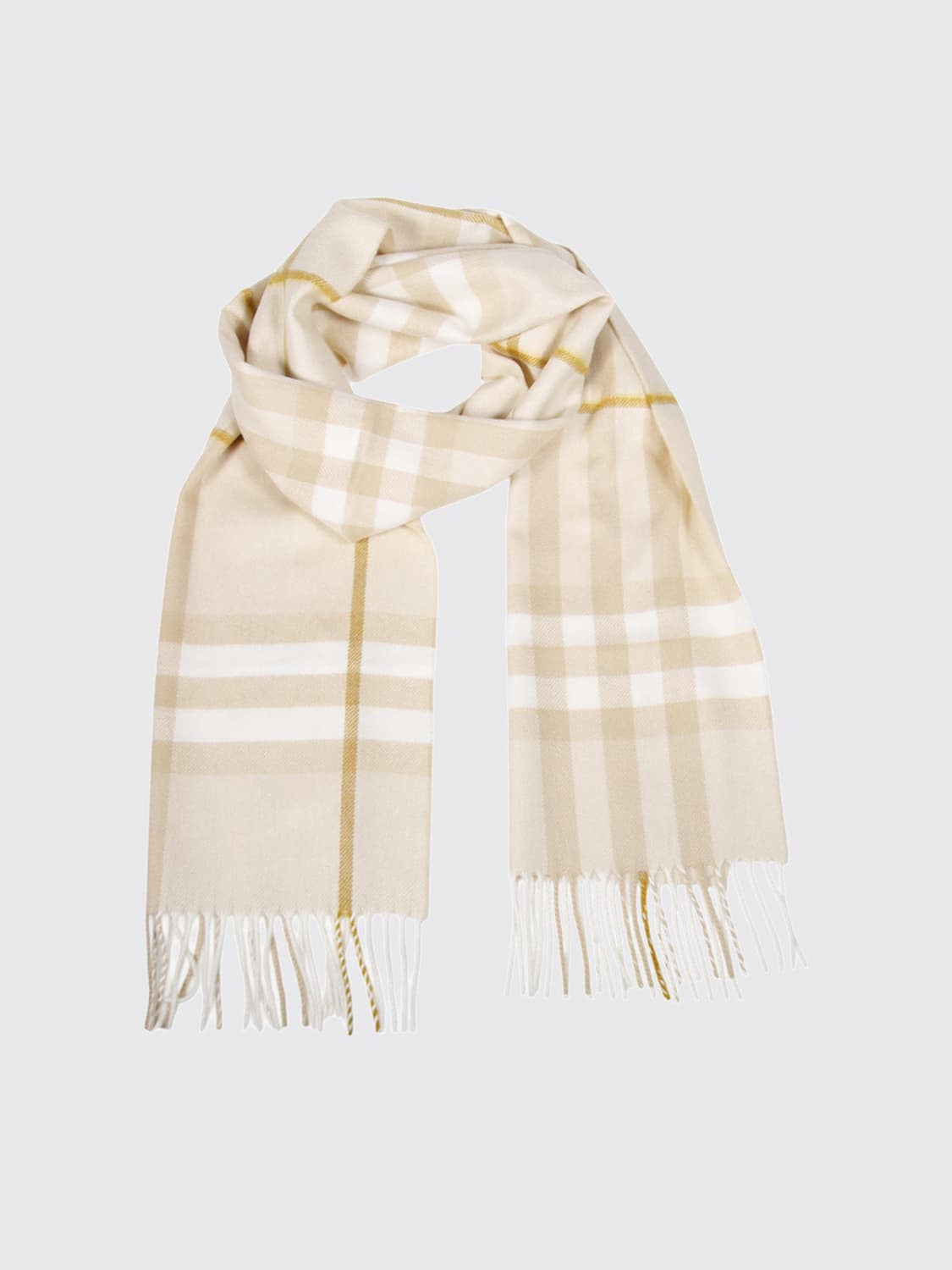 BURBERRY SCARF: Scarf woman Burberry, White - Img 2