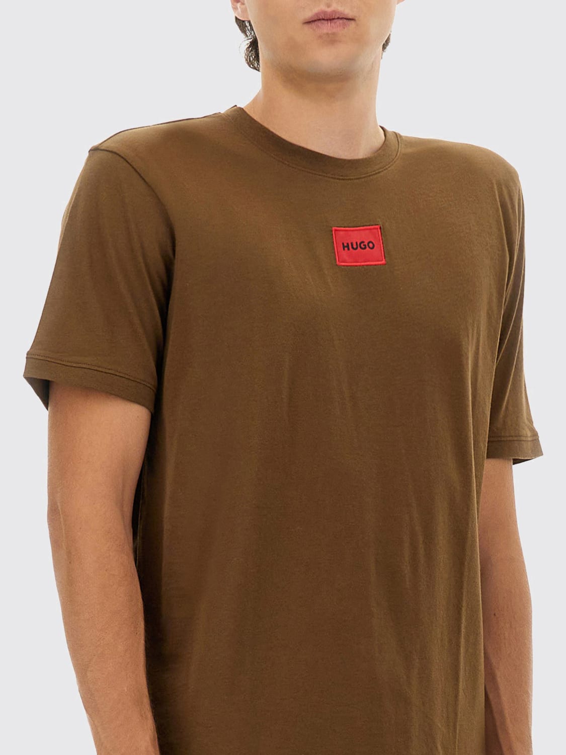 HUGO CAMISETA: Camiseta hombre Hugo, Marrón - Img 4