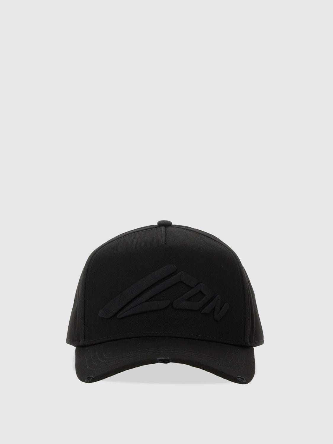 DSQUARED2 CAPPELLO: Cappello da baseball in cotone con logo Dsquared2, Nero - Img 1