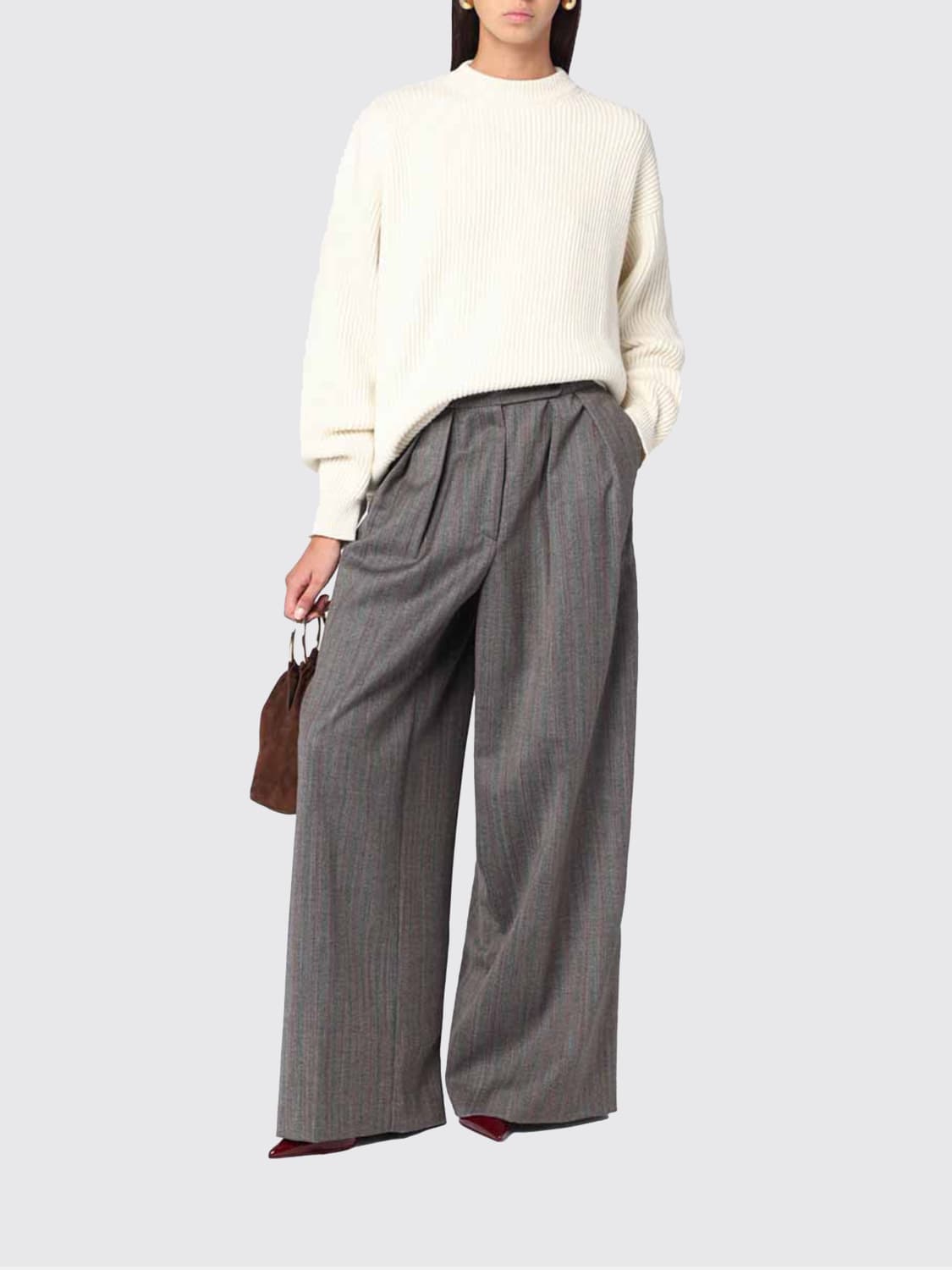 DRIES VAN NOTEN PANTS: Pants woman Dries Van Noten, Grey - Img 2
