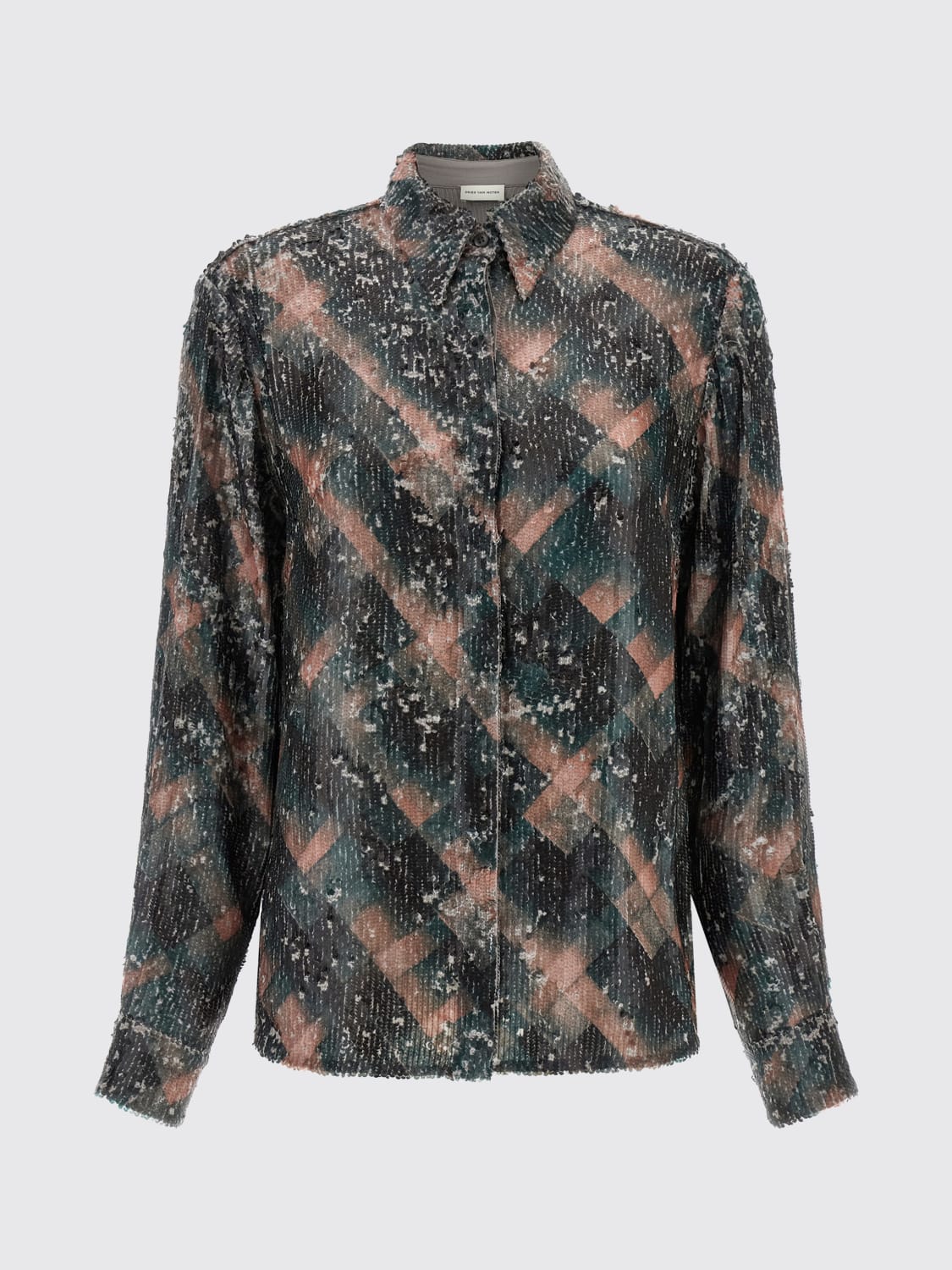 DRIES VAN NOTEN SHIRT: Top woman Dries Van Noten, Green - Img 1