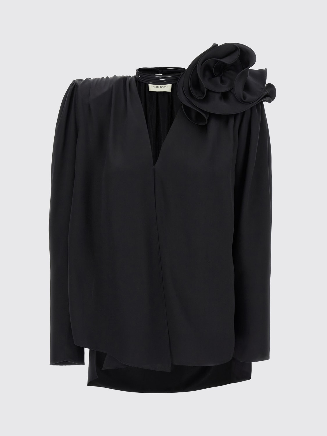 MAGDA BUTRYM TOP: Blusa Magda Butrym in seta , Nero - Img 1