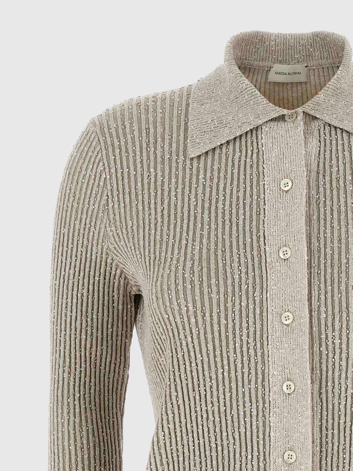 MAGDA BUTRYM PULL: Cardigan femme Magda Butrym, Gris - Img 3