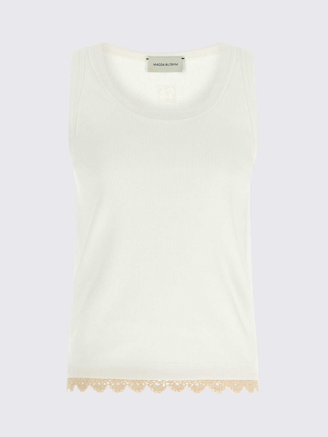 MAGDA BUTRYM TOP: Top Magda Butrym in cotone , Bianco - Img 1