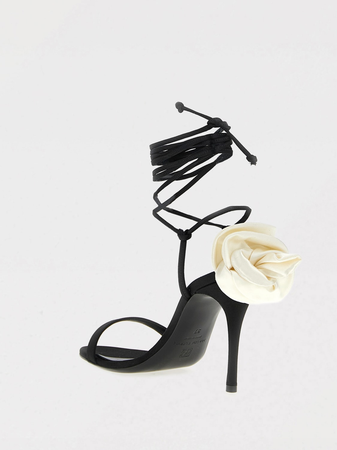 MAGDA BUTRYM HEELED SANDAL: Flat sandals woman Magda Butrym, Black - Img 3