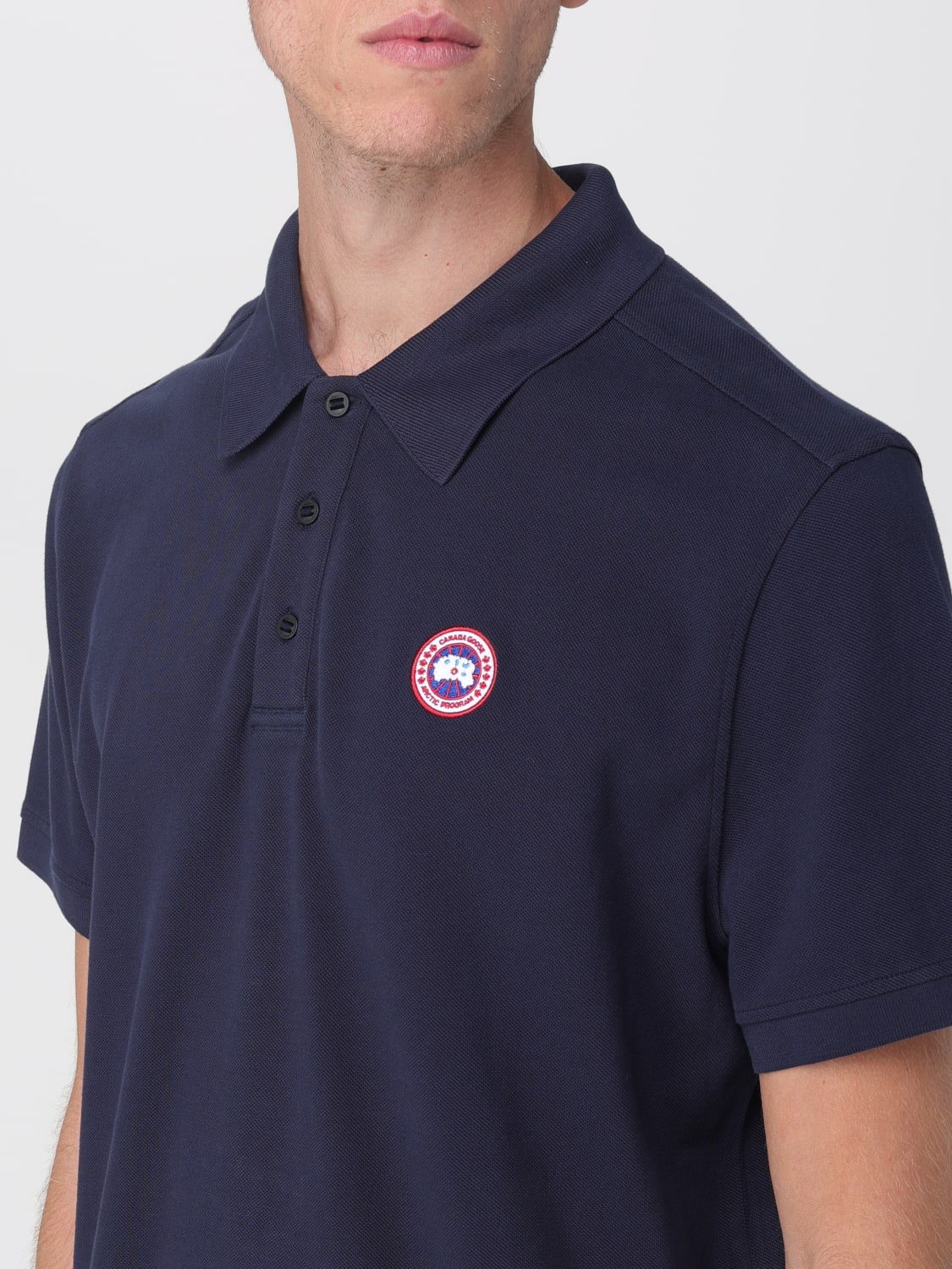 CANADA GOOSE POLO SHIRT: Polo shirt men Canada Goose, Blue - Img 3