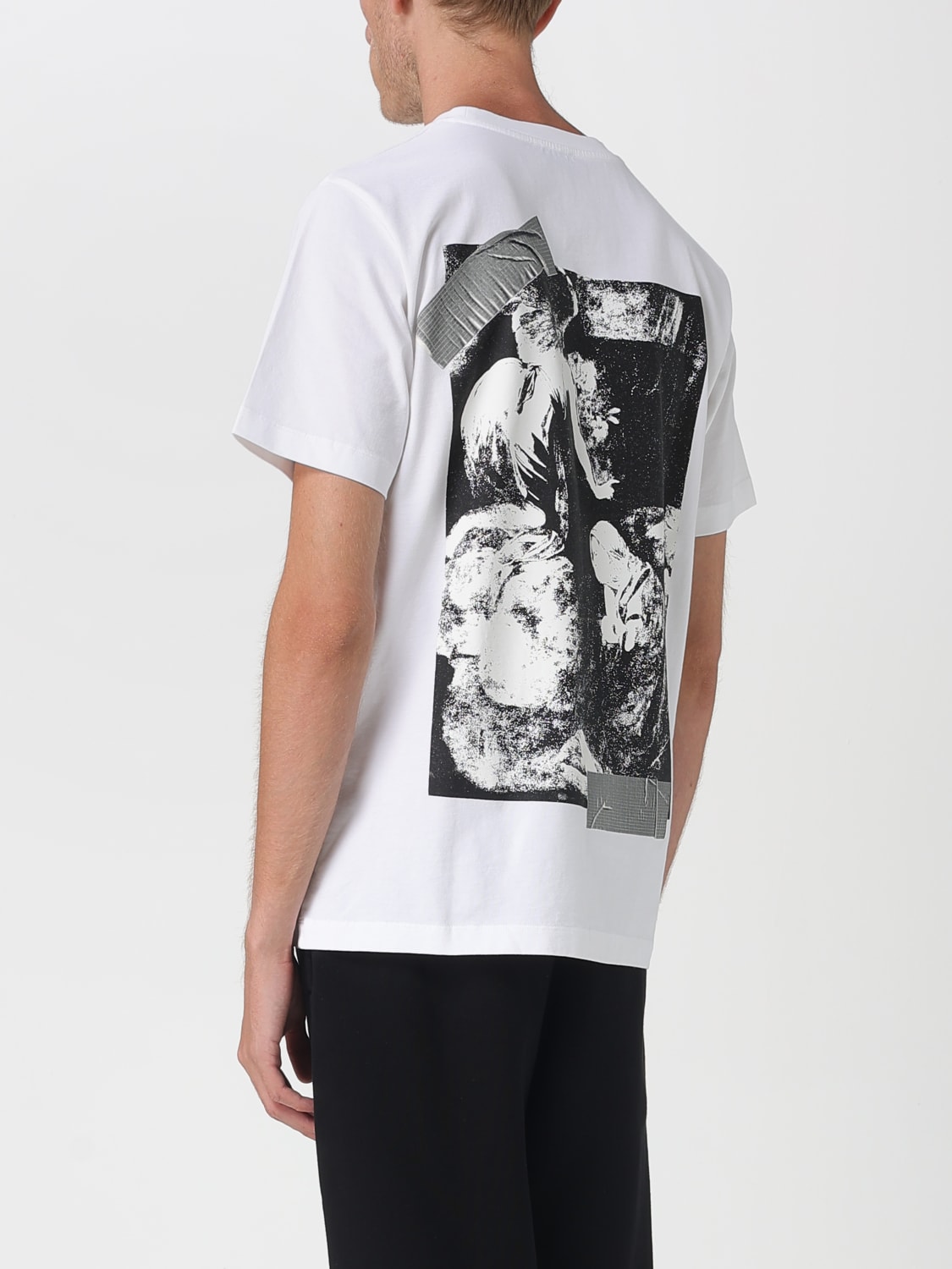OFF-WHITE T-SHIRT: T-shirt in cotone stampata Off-White, Bianco - Img 2