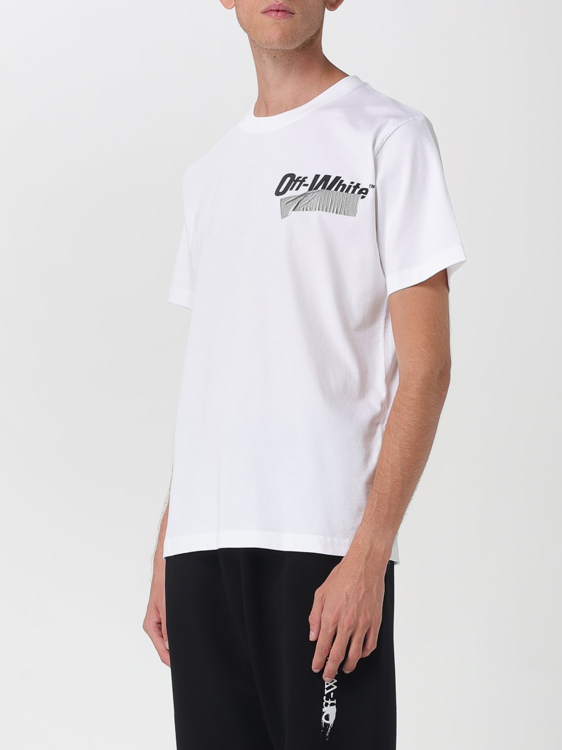 OFF-WHITE T-SHIRT: T-shirt in cotone stampata Off-White, Bianco - Img 3