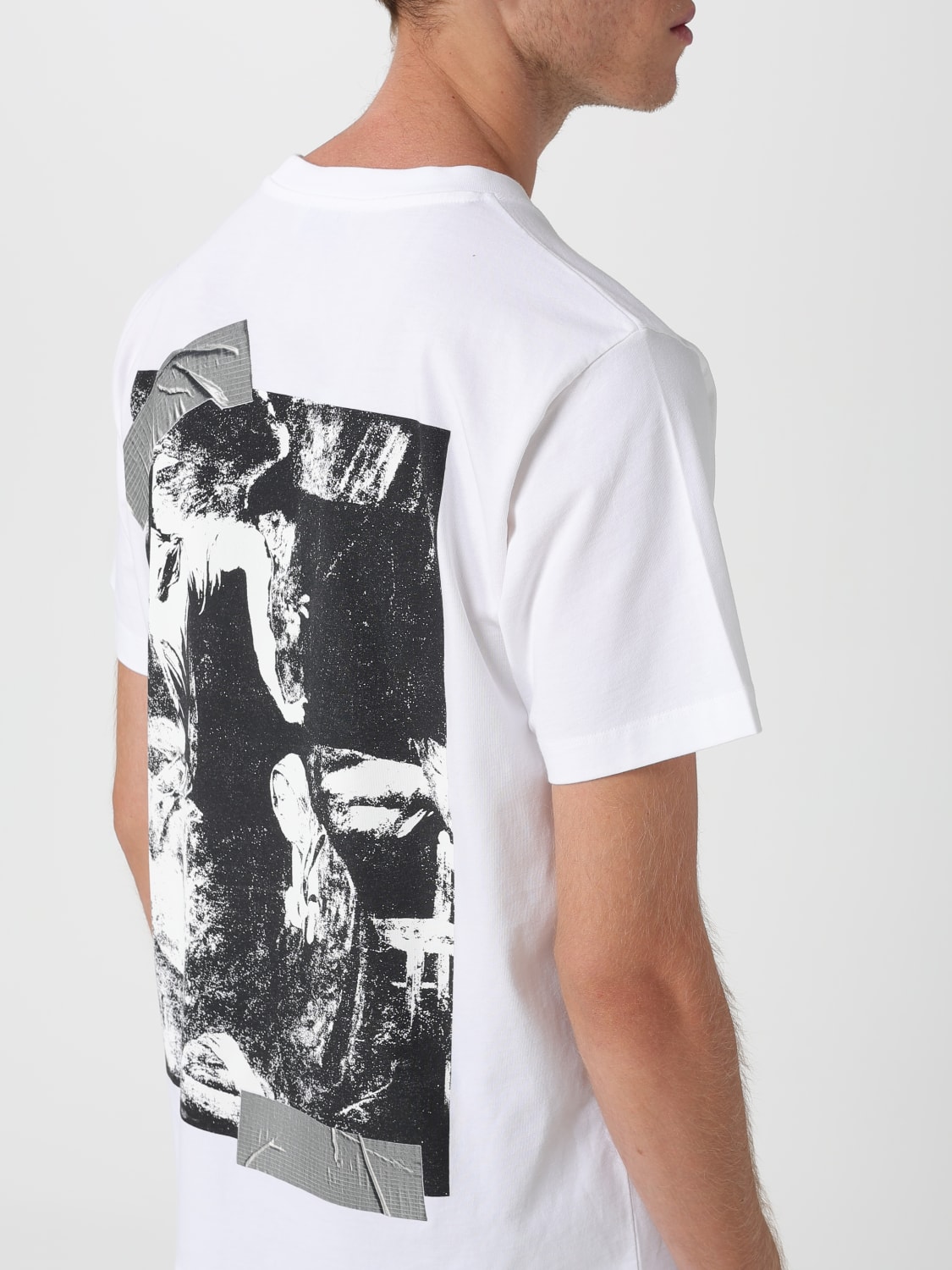 OFF-WHITE T-SHIRT: T-shirt in cotone stampata Off-White, Bianco - Img 4