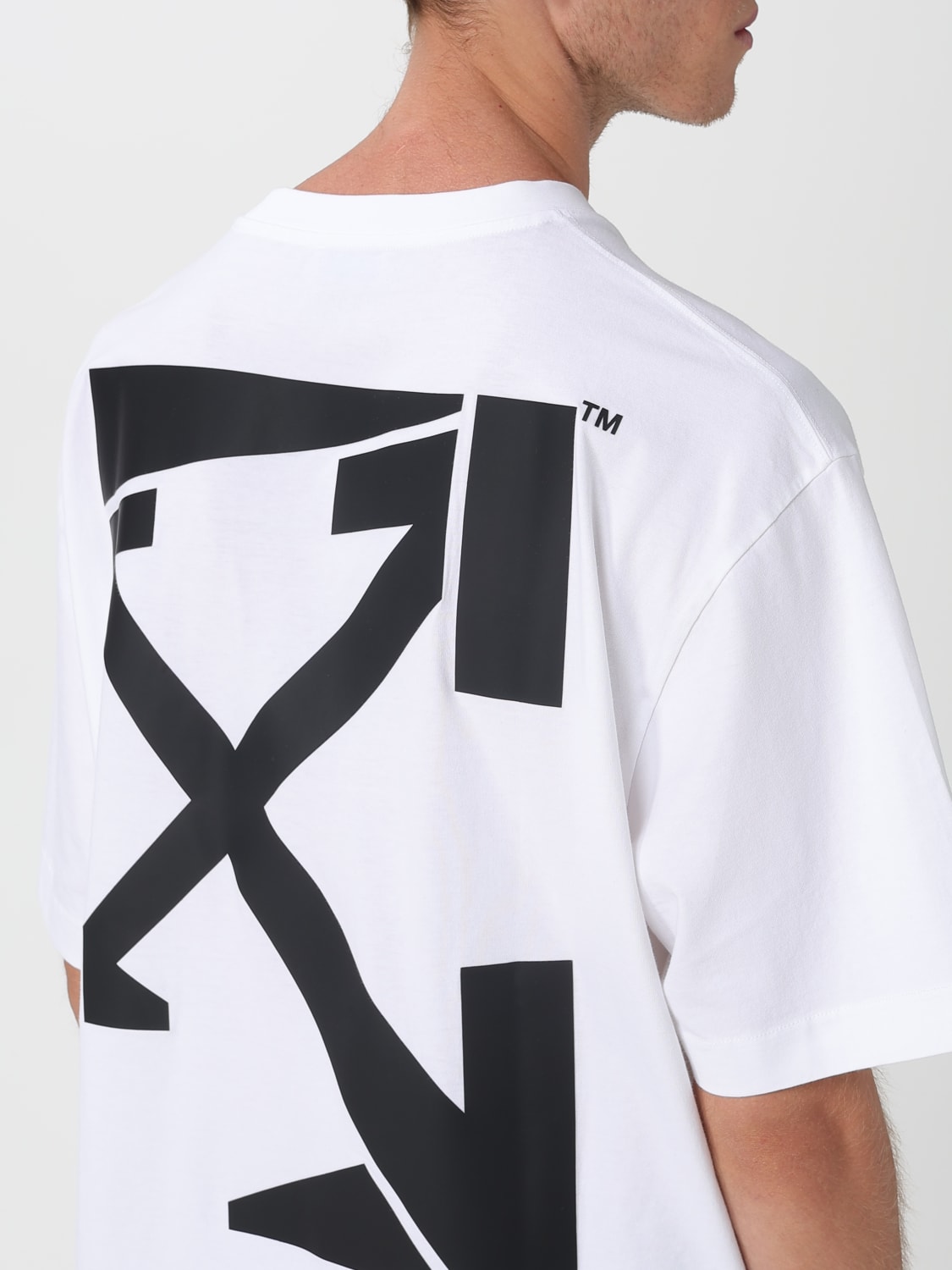 OFF-WHITE T-SHIRT: T-shirt in cotone stampata Off-White, Bianco - Img 4