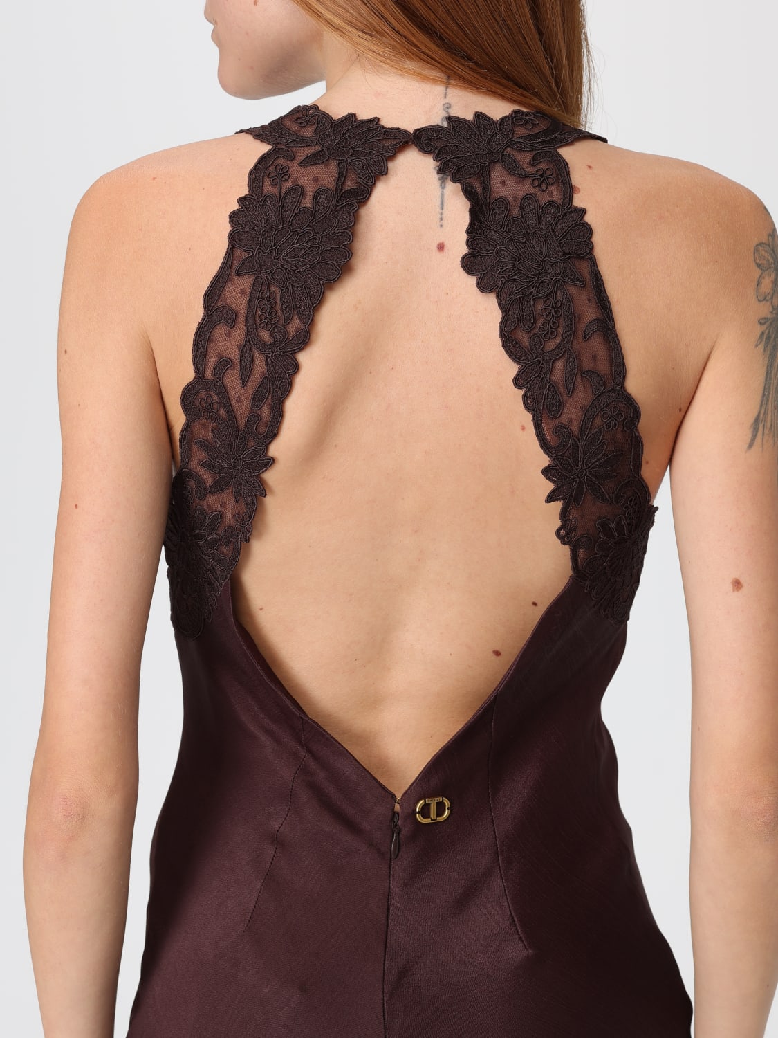 TWINSET DRESS: Dress woman Twinset, Brown - Img 3