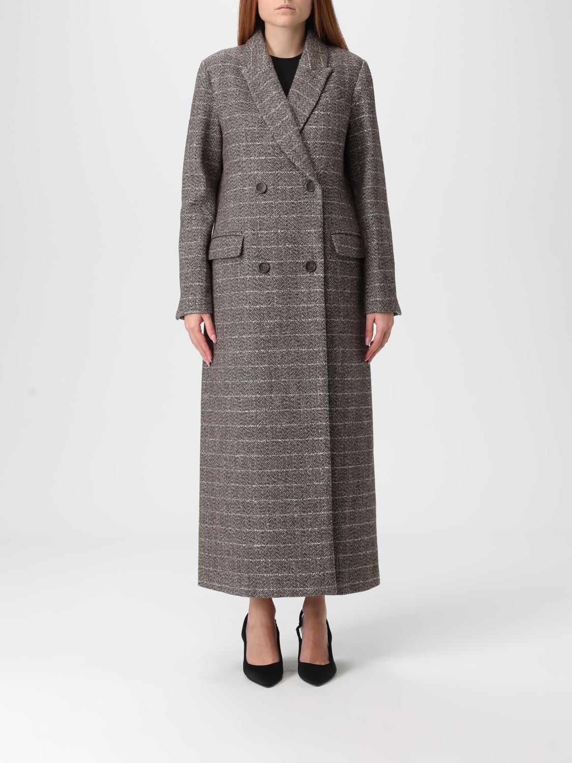 TWINSET ABRIGO: Abrigo mujer Twinset, Marrón - Img 1