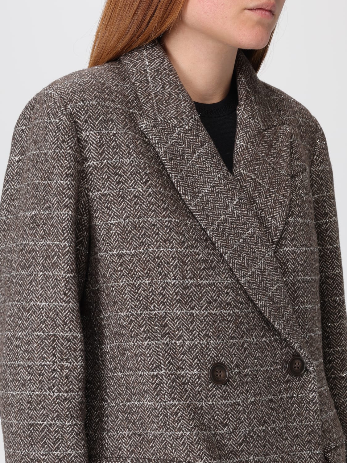 TWINSET ABRIGO: Abrigo mujer Twinset, Marrón - Img 4