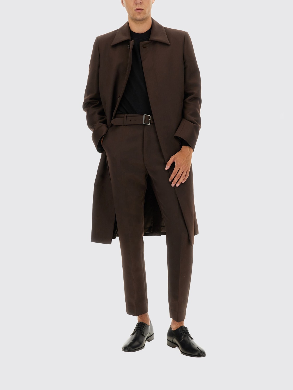 MM6 MAISON MARGIELA 裤子: 裤子 男士 Mm6 Maison Margiela, 棕色 - Img 2