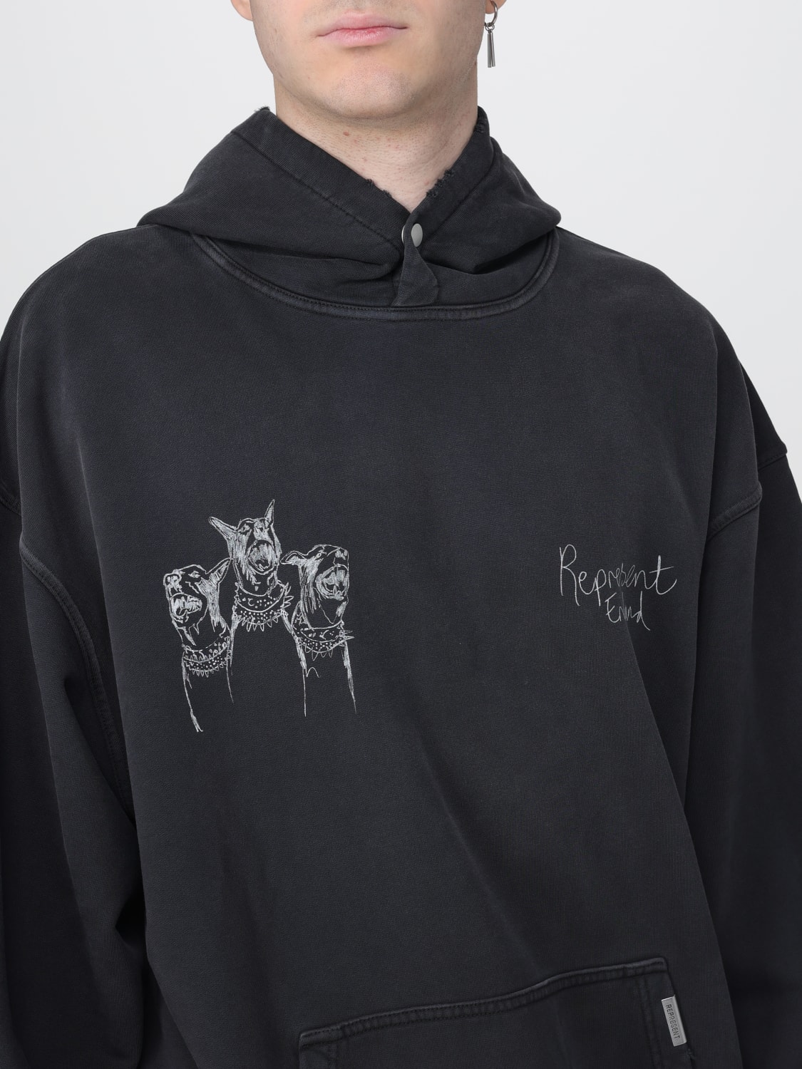 REPRESENT 卫衣: 毛衣 男士 Represent, 黑色 - Img 3