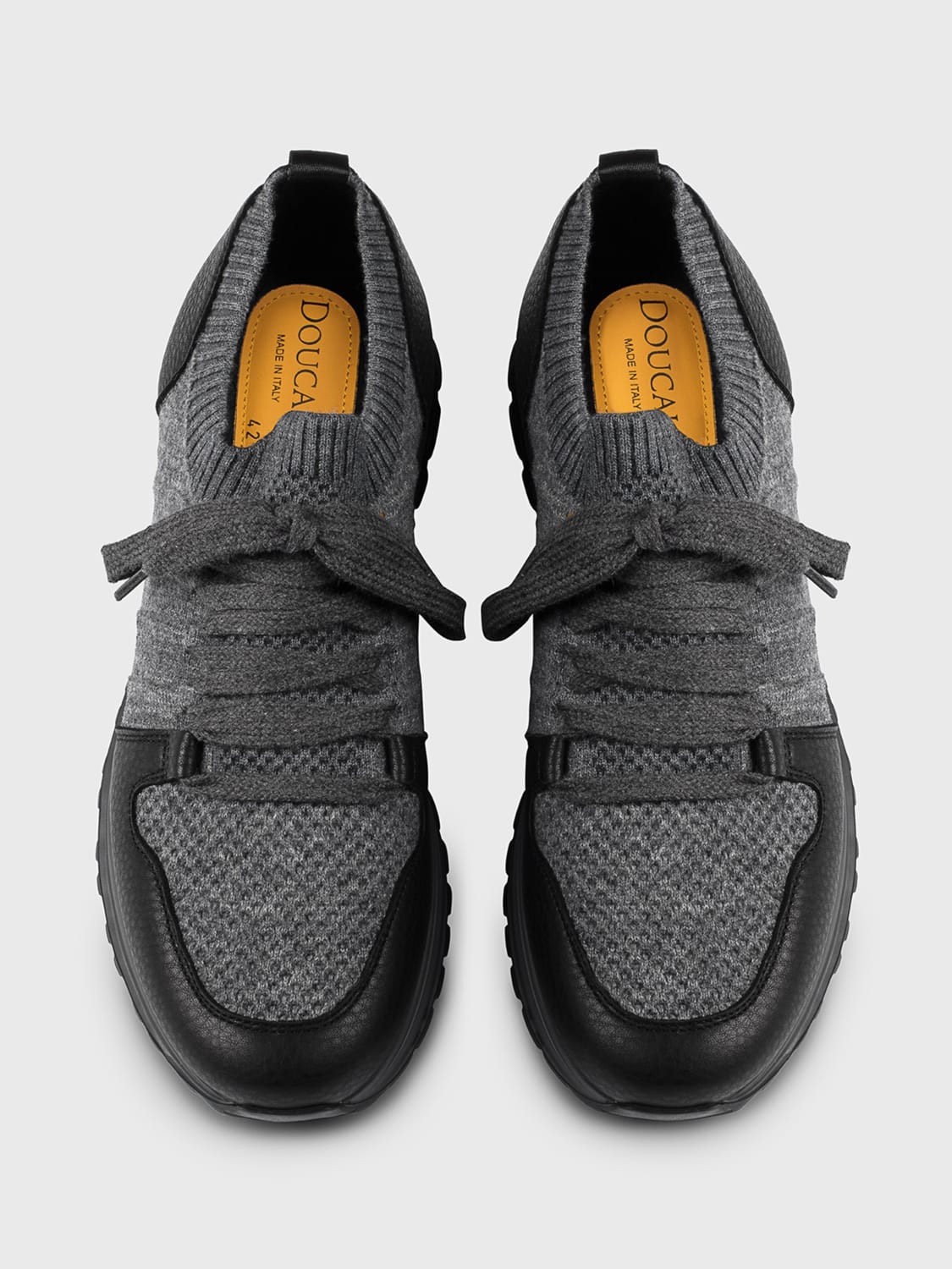 DOUCAL'S 运动鞋: 运动鞋 男士 Doucal's, 炭黑色 - Img 3