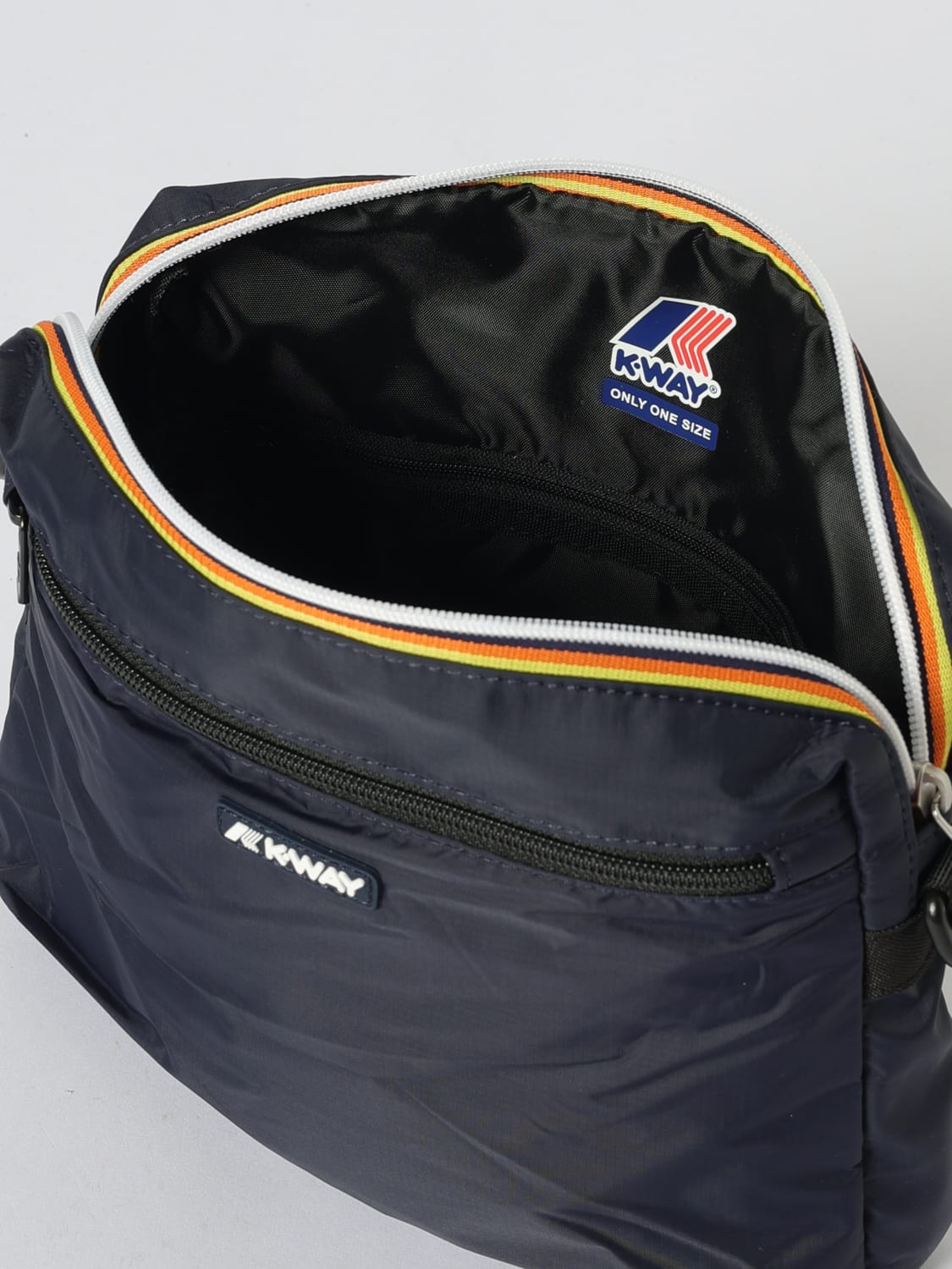 K-WAY BORSA A TRACOLLA: Borsa Impermeabile Moire K-Way in nylon , Blue - Img 3