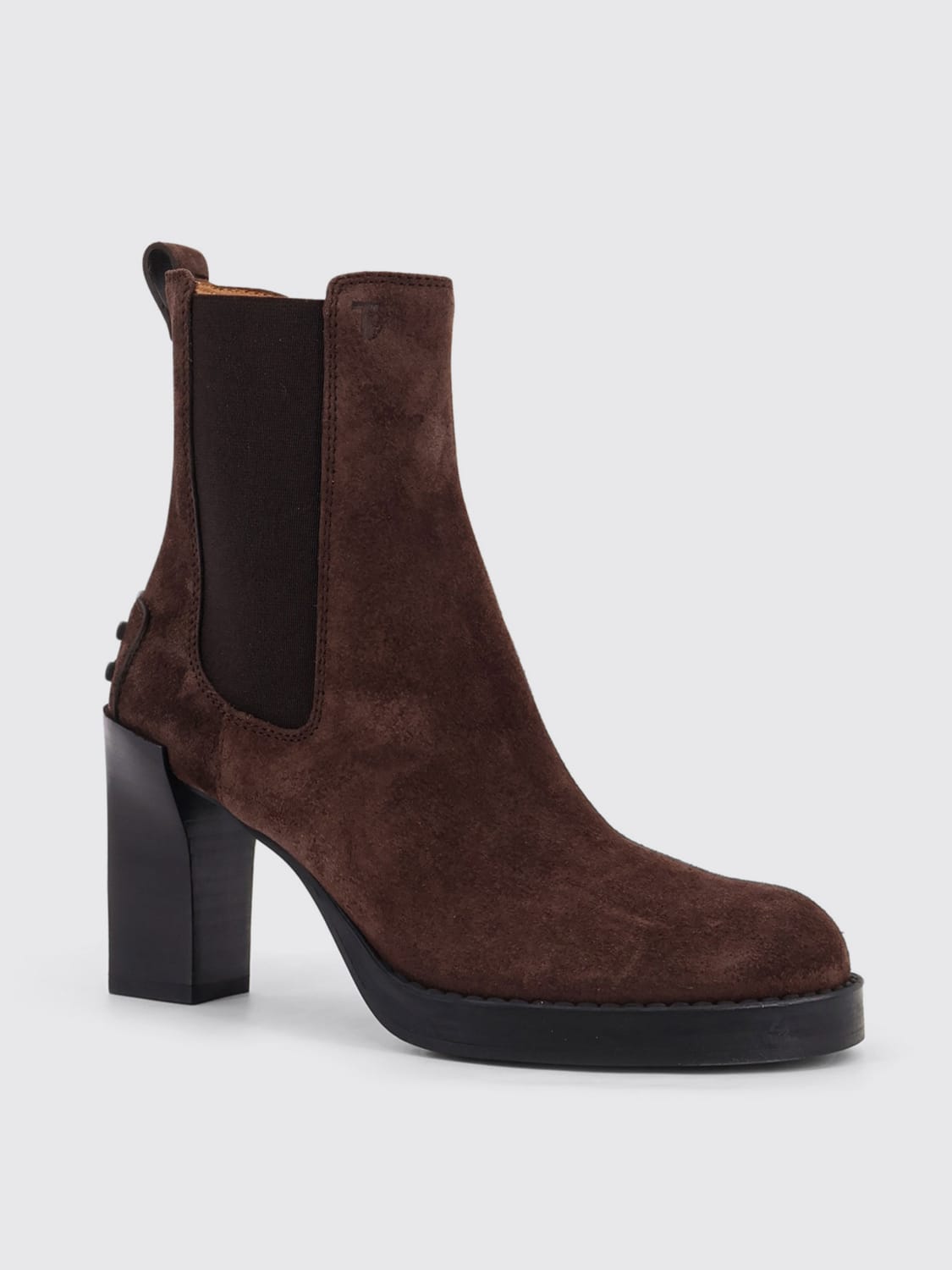 TOD'S BOTTES: Bottines plates femme Tod's, Marron - Img 2