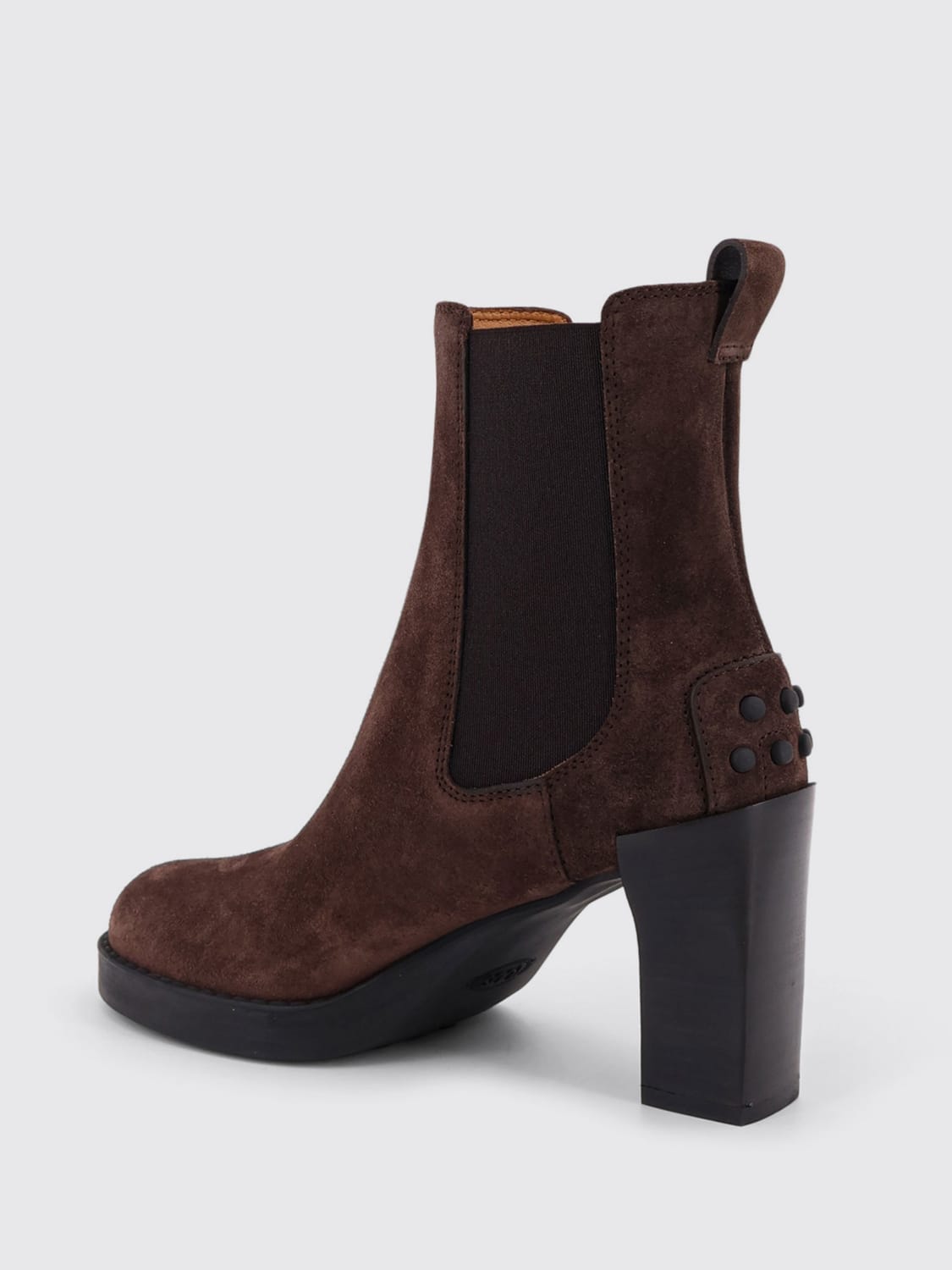 TOD'S BOTTES: Bottines plates femme Tod's, Marron - Img 3