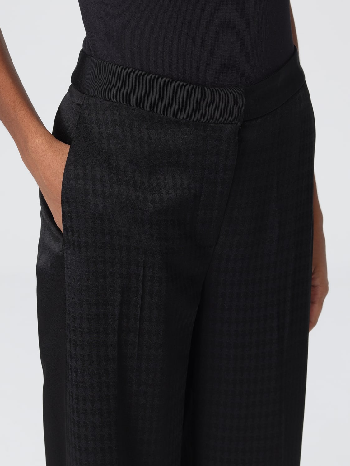 KARL LAGERFELD PANTS: Pants woman Karl Lagerfeld, Black - Img 4