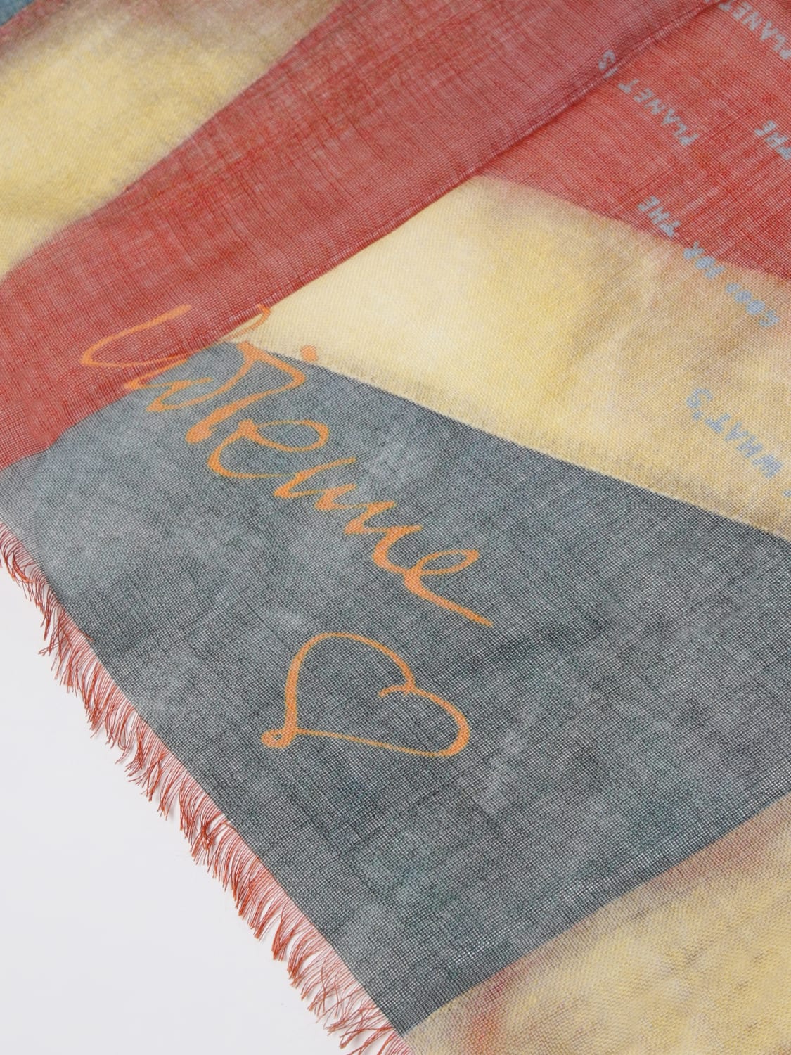 VIVIENNE WESTWOOD SCIARPA: Sciarpa Orb Vivienne Westwood in misto lana stampata , Fantasia - Img 3