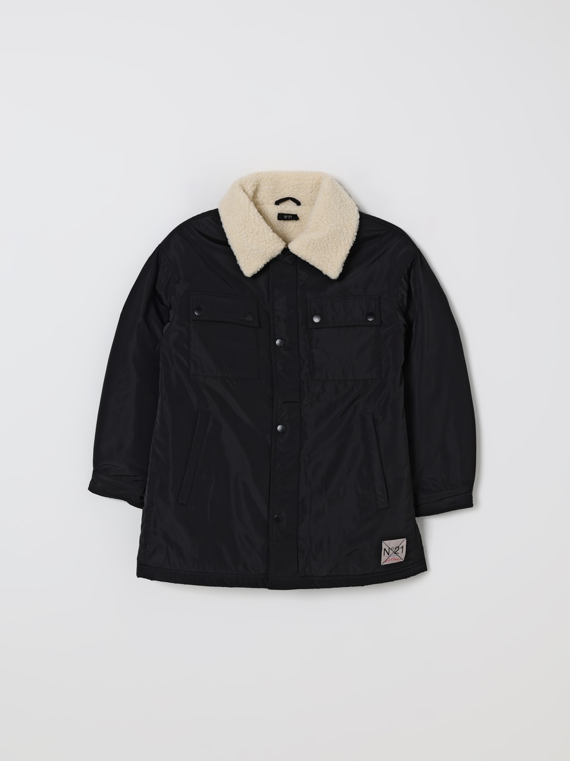 N° 21 JACKE: Mäntel kinder N° 21, Schwarz - Img 1