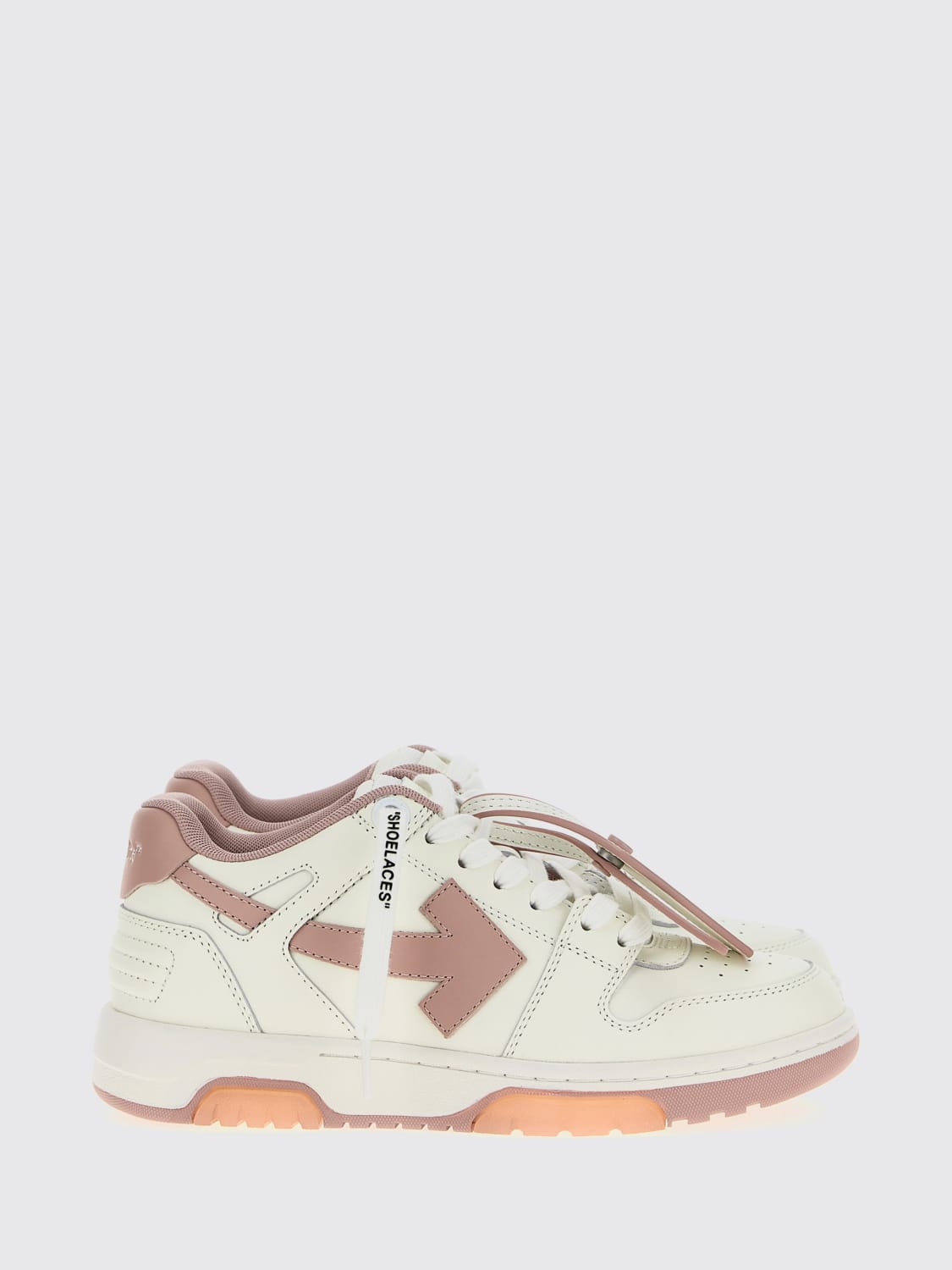 OFF-WHITE SNEAKERS: Sneakers Out Of Office Off-White in pelle , Rosa - Img 1