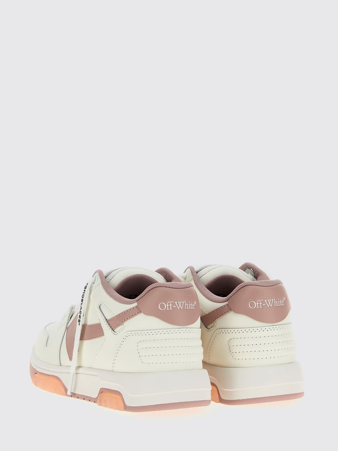 OFF-WHITE SNEAKERS: Sneakers Out Of Office Off-White in pelle , Rosa - Img 3