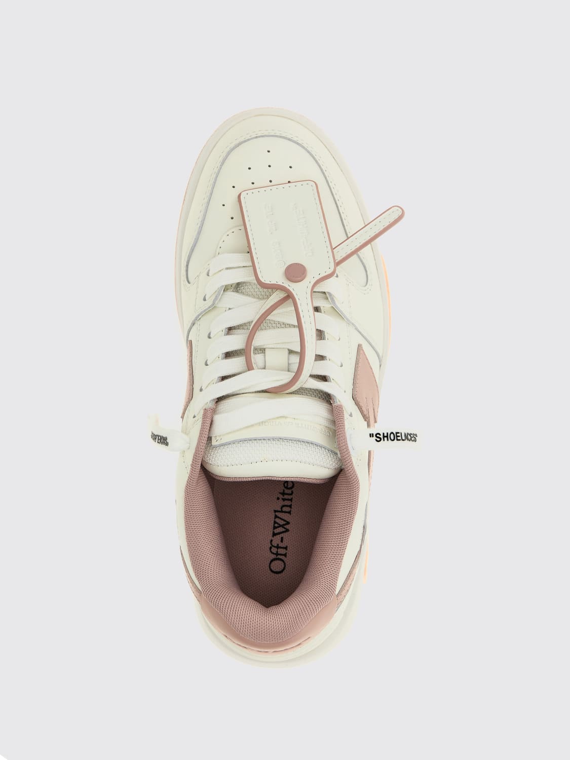 OFF-WHITE SNEAKERS: Sneakers Out Of Office Off-White in pelle , Rosa - Img 4