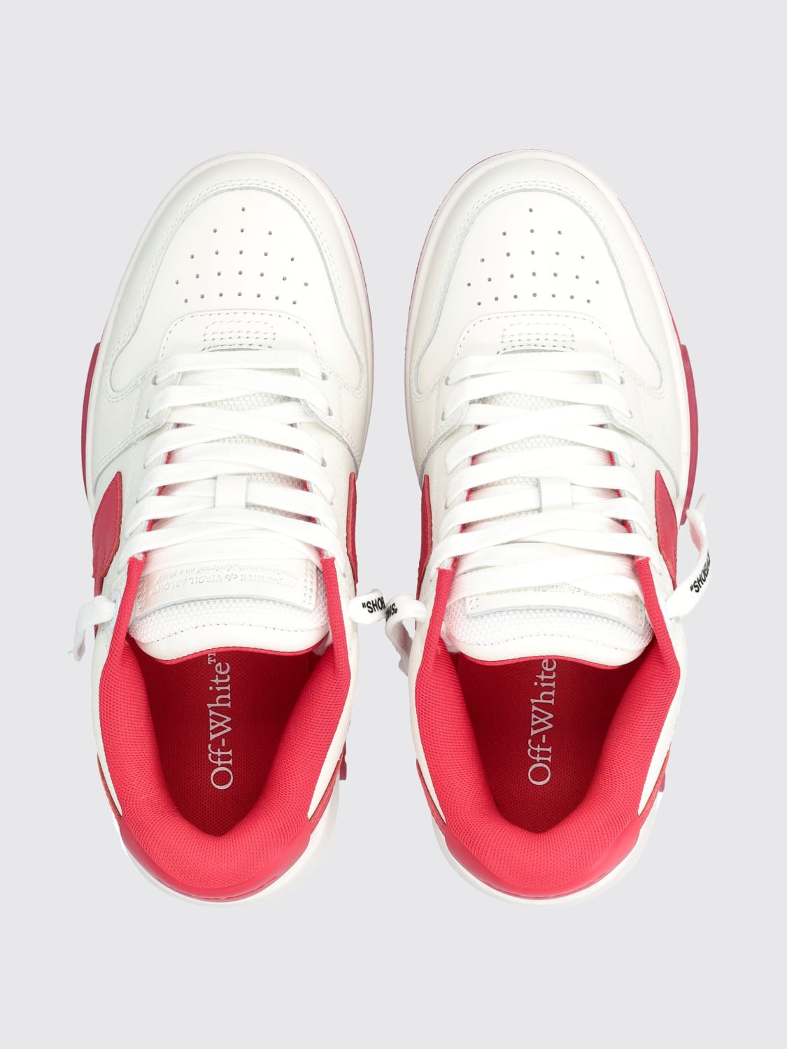 OFF-WHITE SNEAKERS: Sneakers Out Of Office Off-White in pelle, Fuxia - Img 2