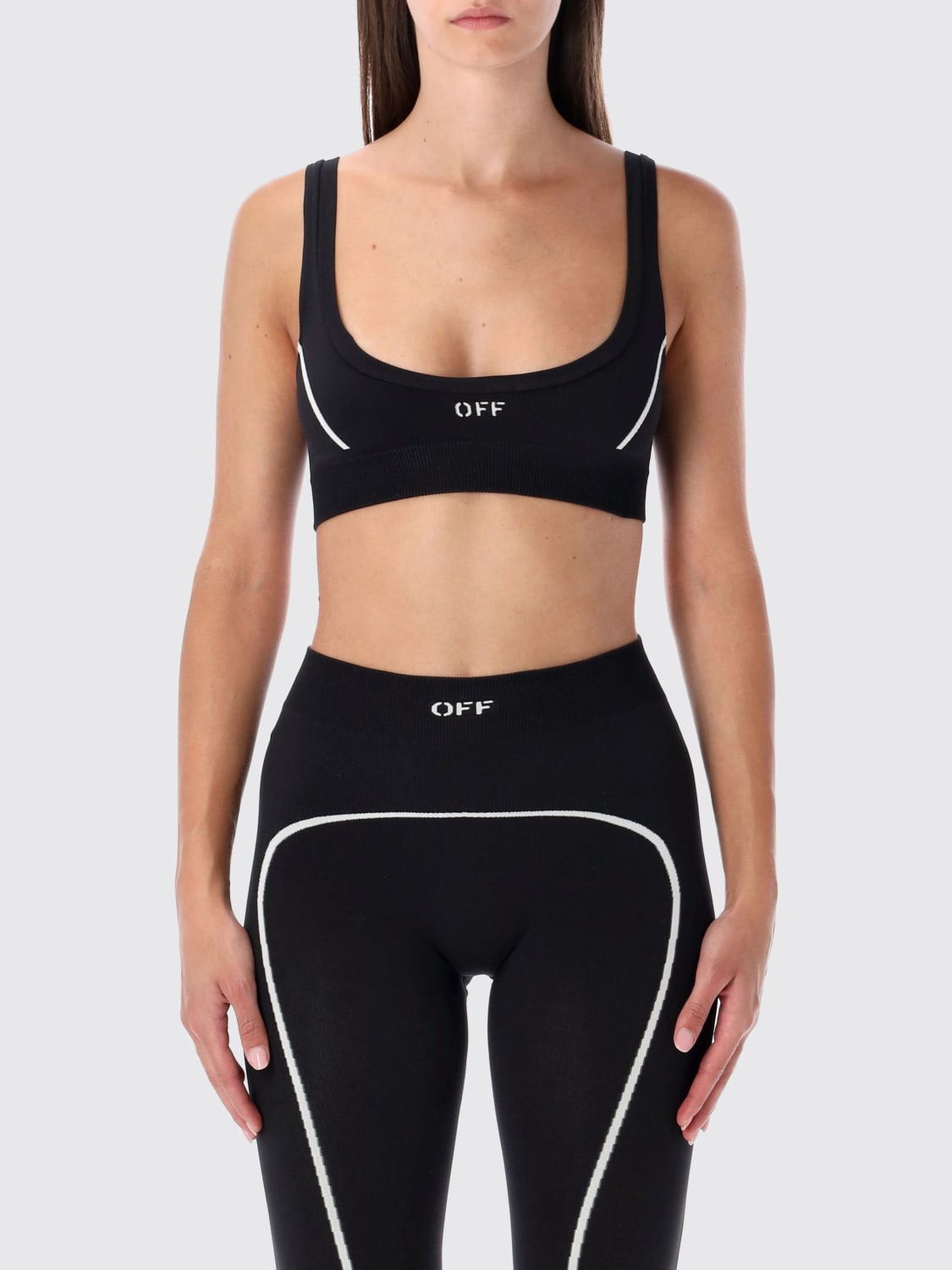 OFF-WHITE TOP: Top woman Off-white, Black - Img 1