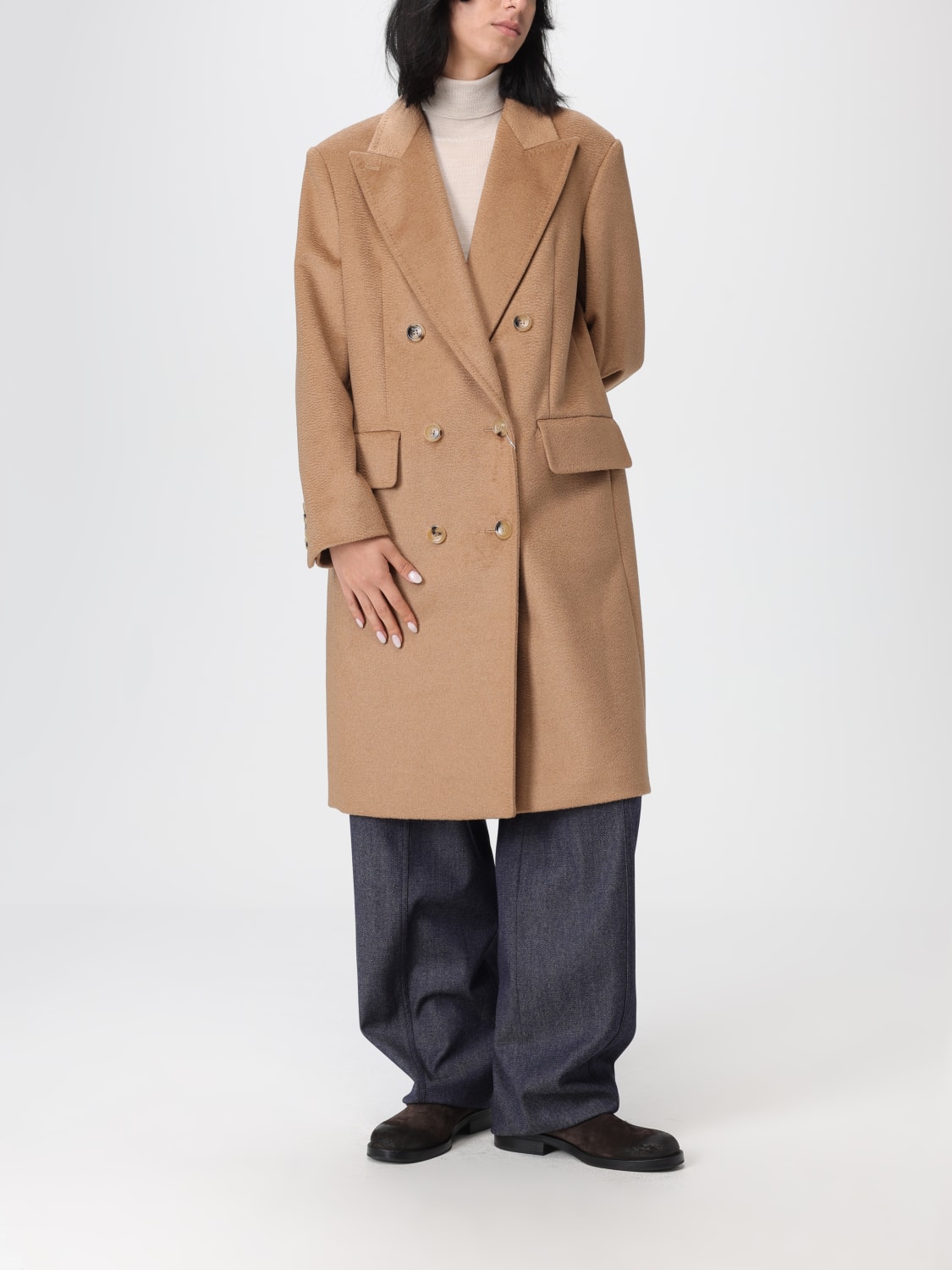 MAX MARA COAT: Coat woman Max Mara, Camel - Img 2
