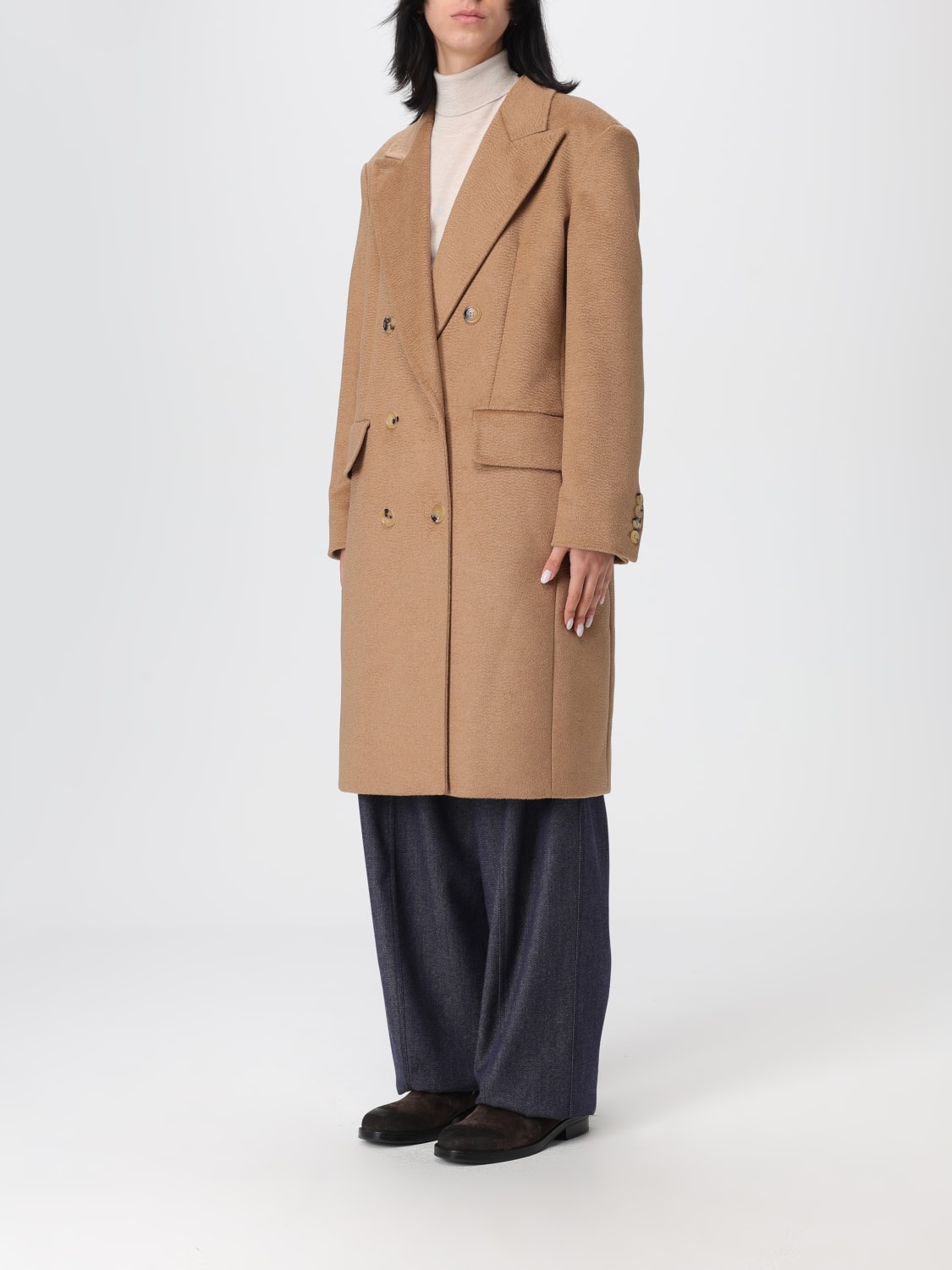 MAX MARA COAT: Coat woman Max Mara, Camel - Img 4