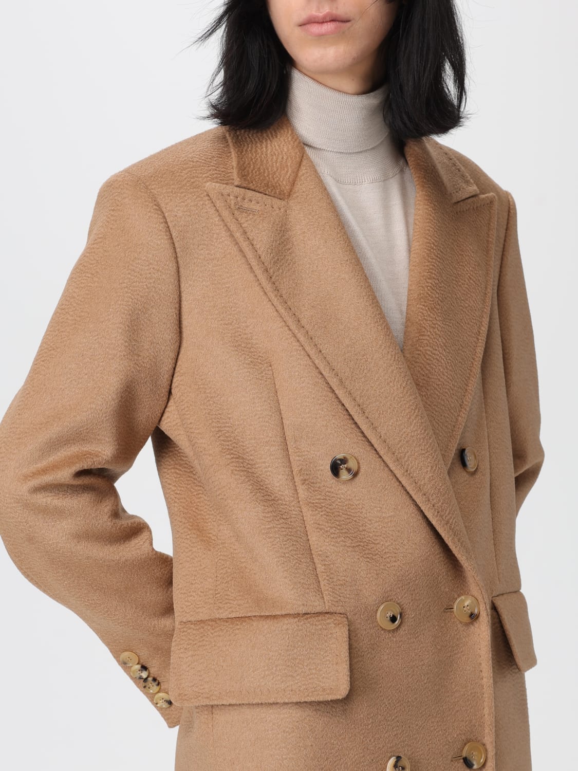 MAX MARA COAT: Coat woman Max Mara, Camel - Img 5