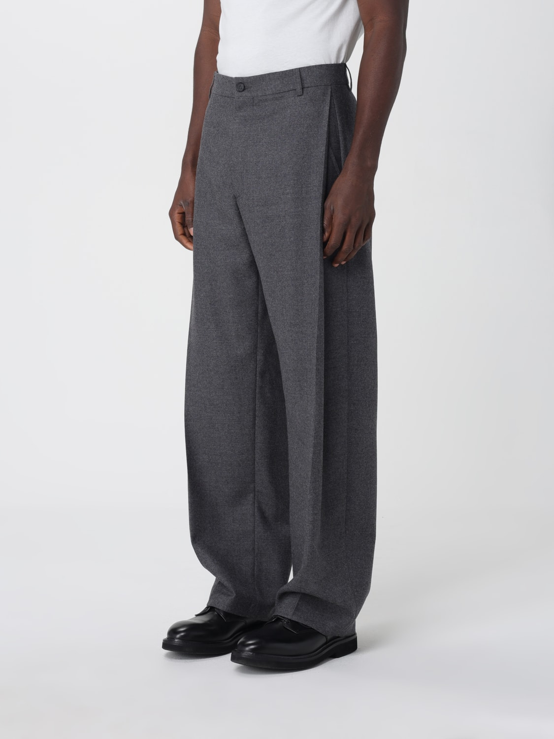 MM6 MAISON MARGIELA PANTALONI: Pantalone MM6 Maison Margiela in lana vergine , Grigio - Img 4