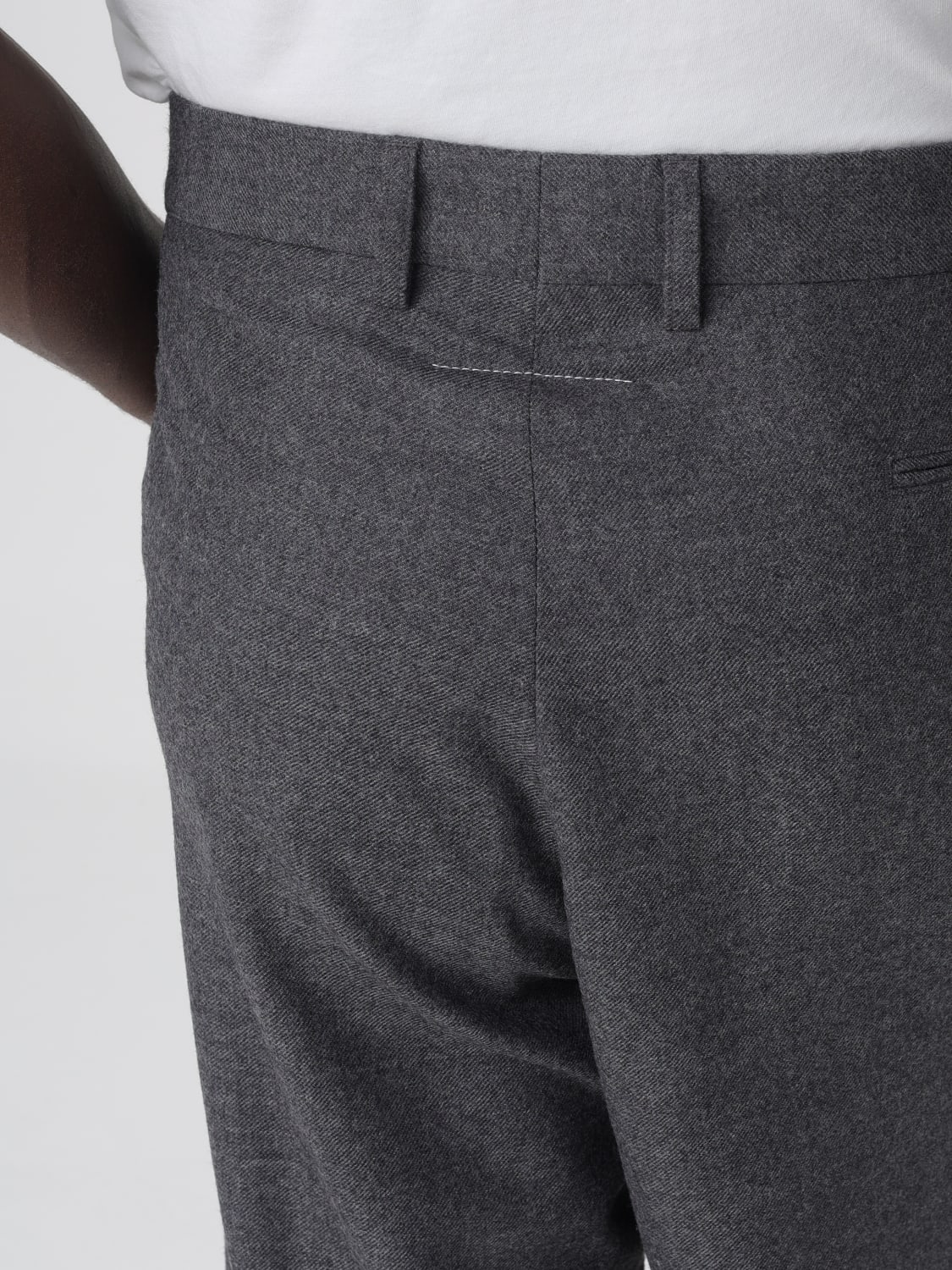 MM6 MAISON MARGIELA PANTALONI: Pantalone MM6 Maison Margiela in lana vergine , Grigio - Img 5